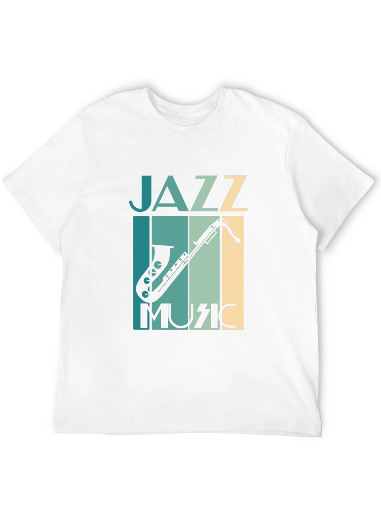 Black Jazz Music Graphic Tee - Black Saxophone T-Shirt view 12