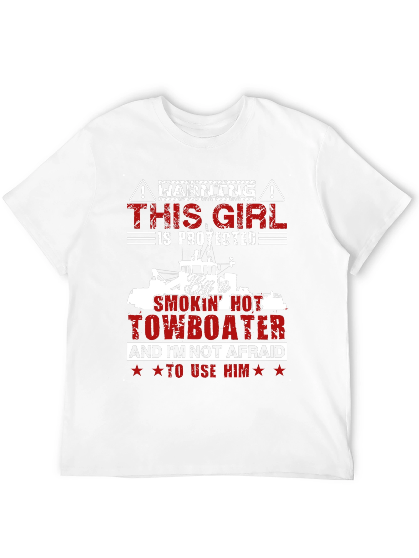 Black Protected by a Smokin' Hot Towboater T-Shirt view 12