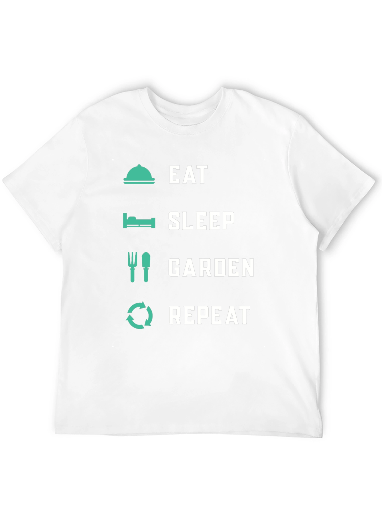 Black Eat Sleep Garden Repeat - Novelty Graphic T-Shirt view 12