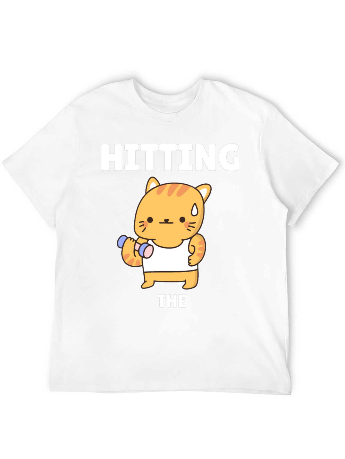 Black Hitting The Gym Cat Black T-Shirt view 12