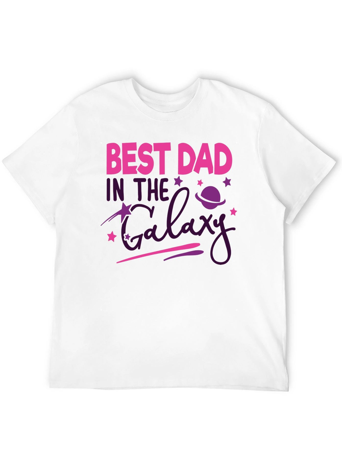 Black Best Dad In The Galaxy Graphic Tee view 12