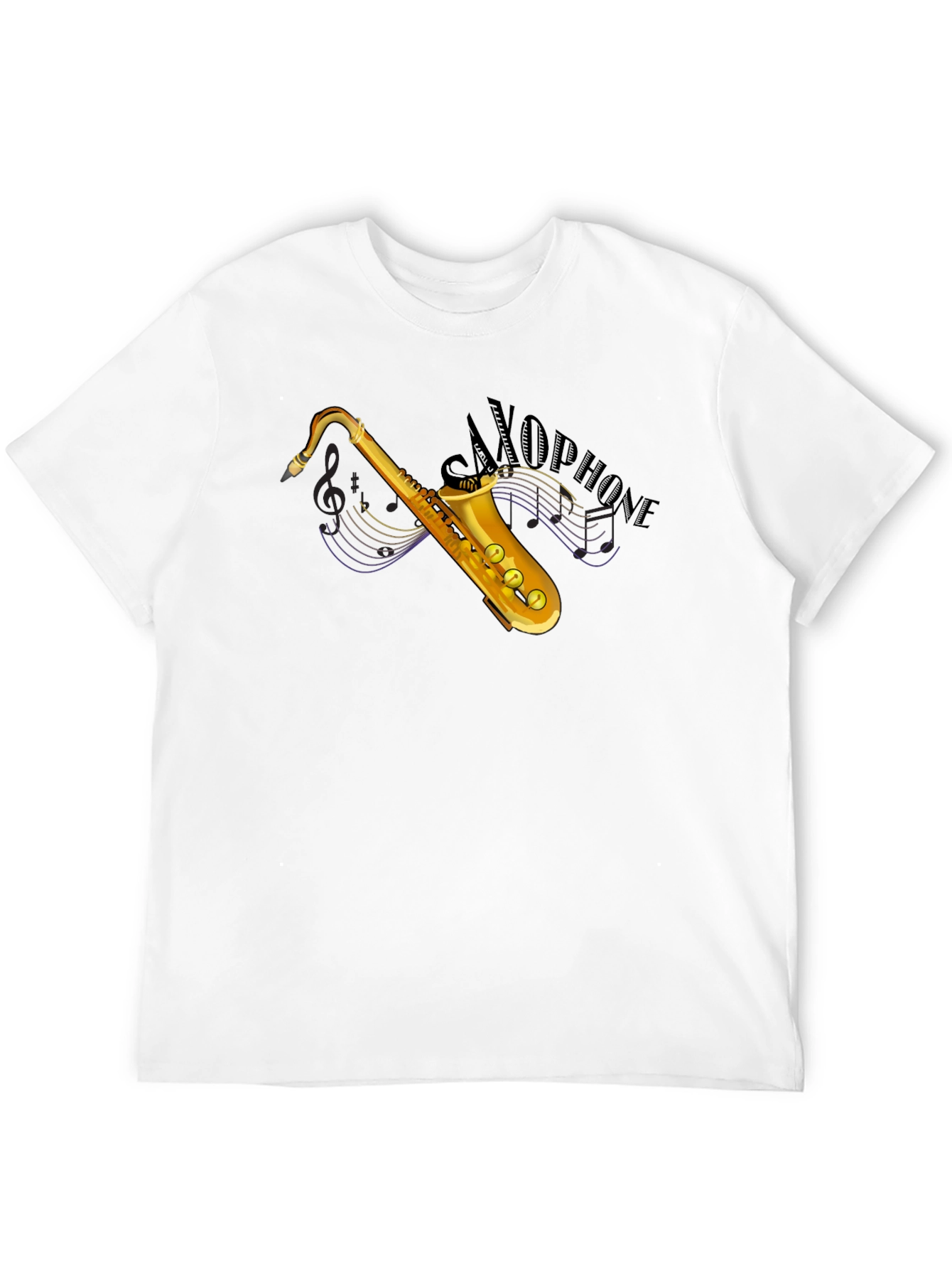 Black Saxophone Graphic T-Shirt - Music Lover Tee view 12