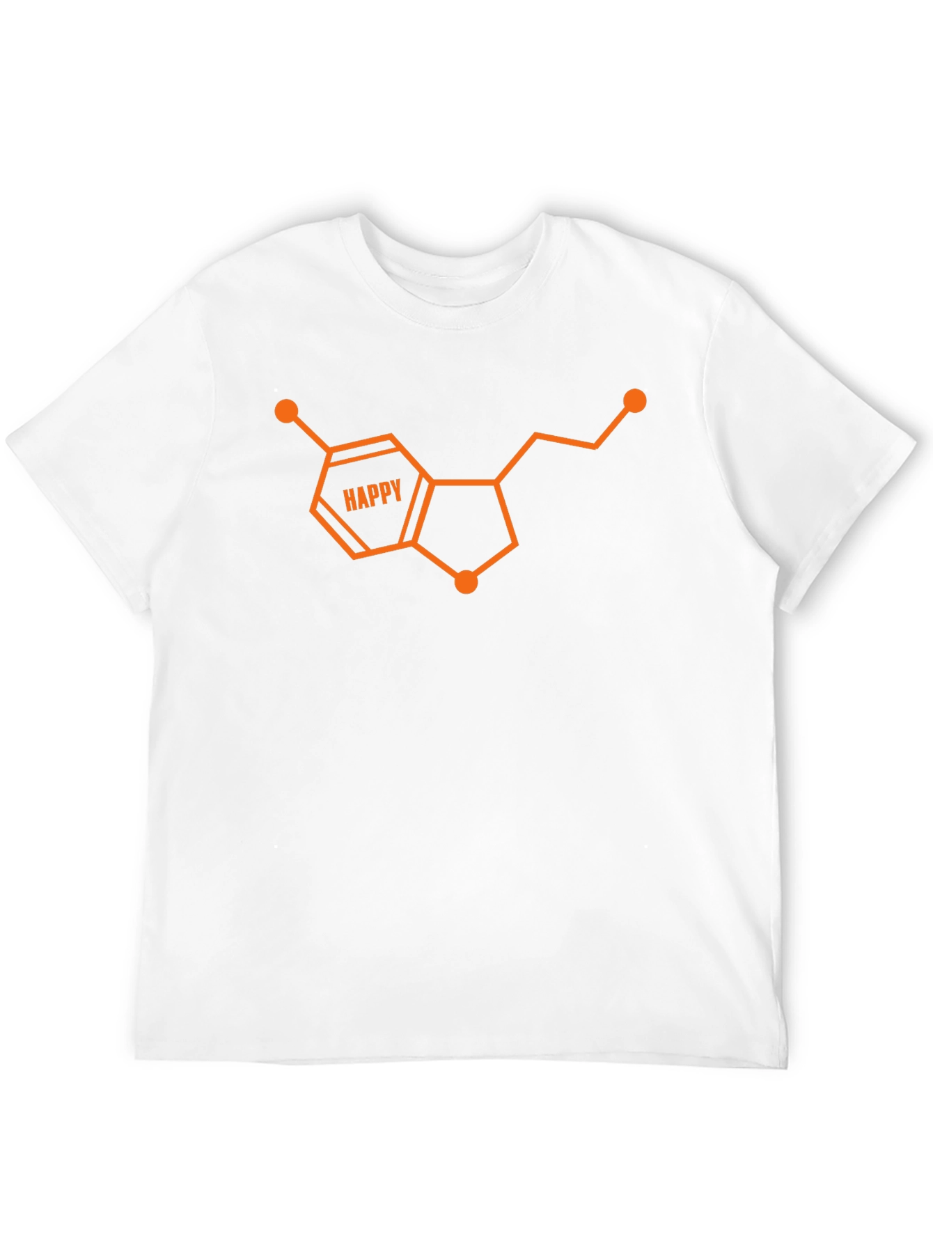 Black Happy Serotonin Molecule Graphic Tee - Black view 12