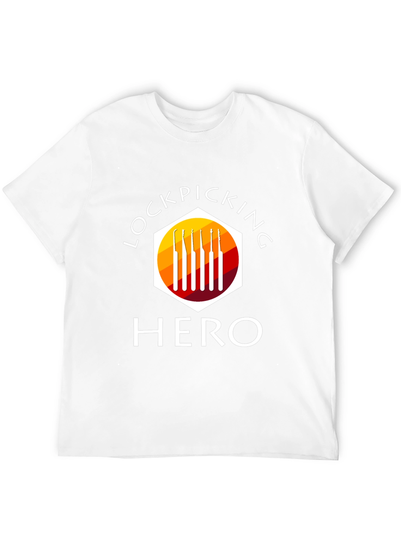 Black Lockpicking Hero T-Shirt - Black, Graphic Tee view 12