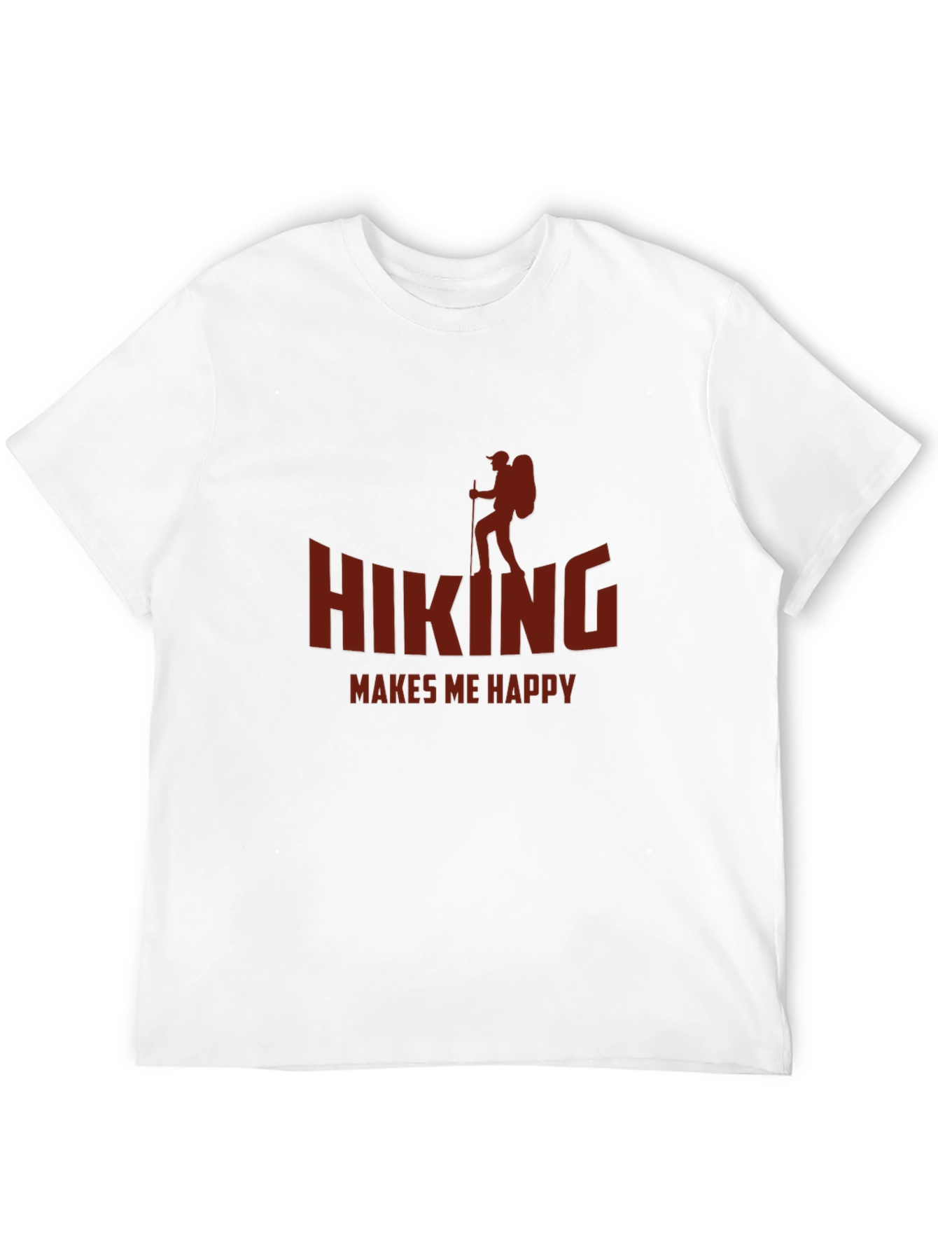 Black Hiking Makes Me Happy T-Shirt view 12