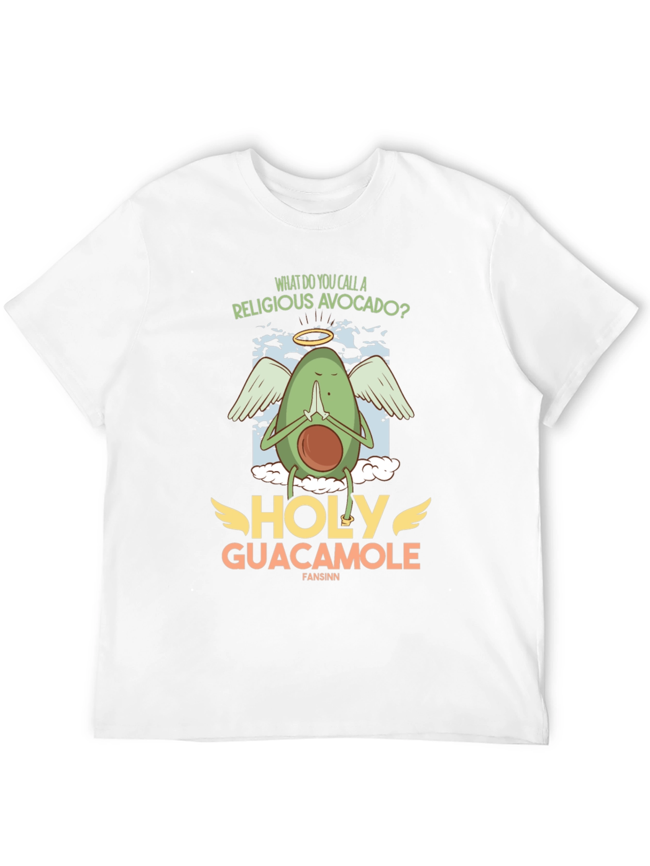 Black Holy Guacamole T-Shirt - Religious Avocado Pun Tee view 12