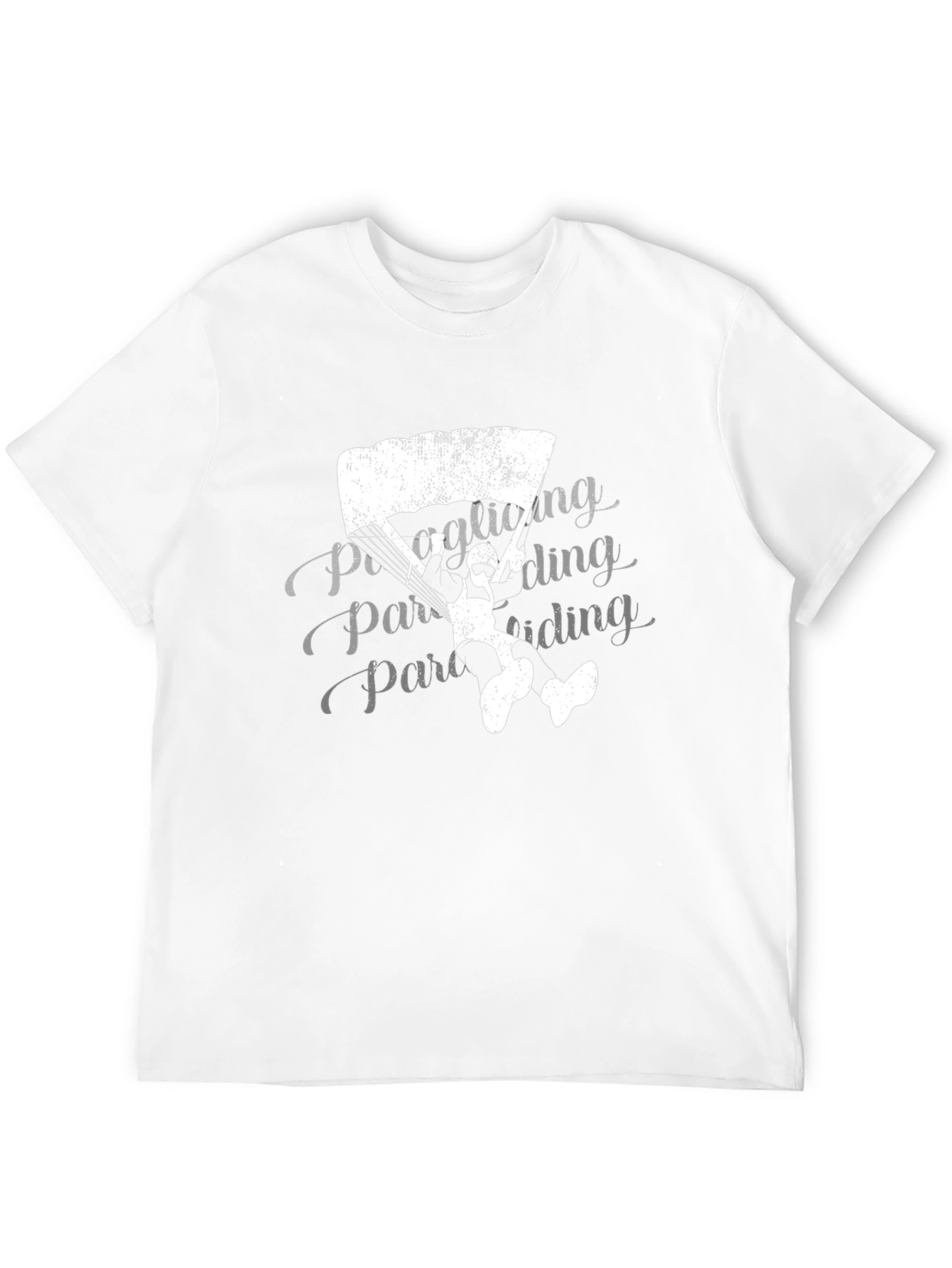 Black Paragliding Graphic Tee - Black Cotton T-Shirt view 12