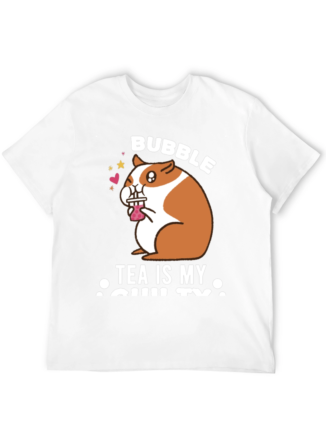 Black Bubble Tea Loving Hamster T-Shirt view 12