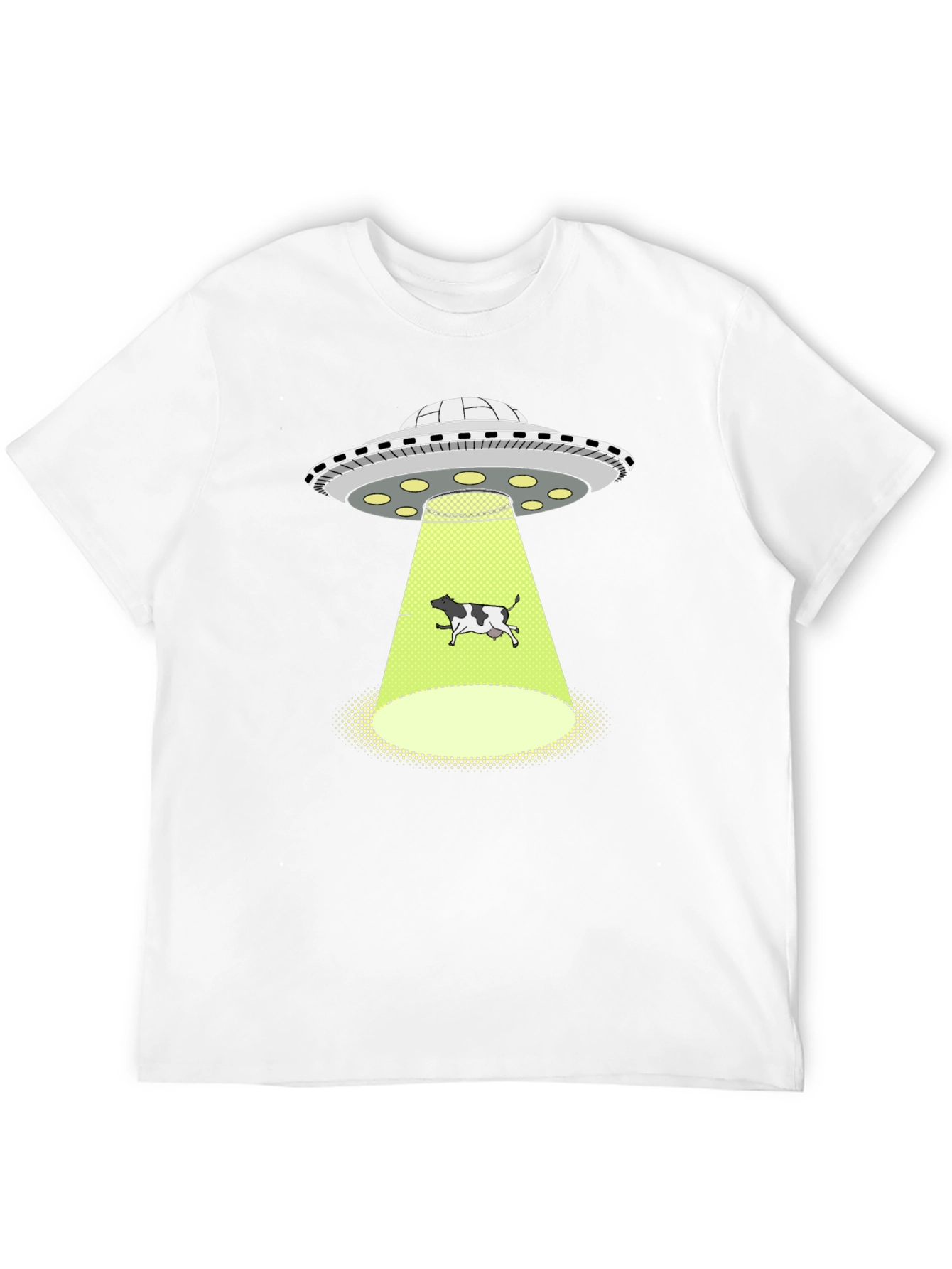 Black UFO Abduction Cow Graphic Tee - Black view 12