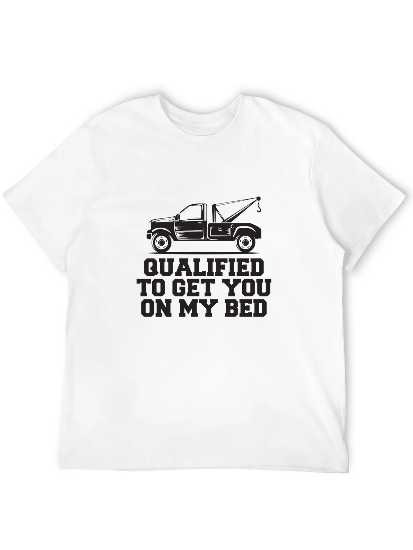 Black Qualified Tow Truck T-Shirt view 12