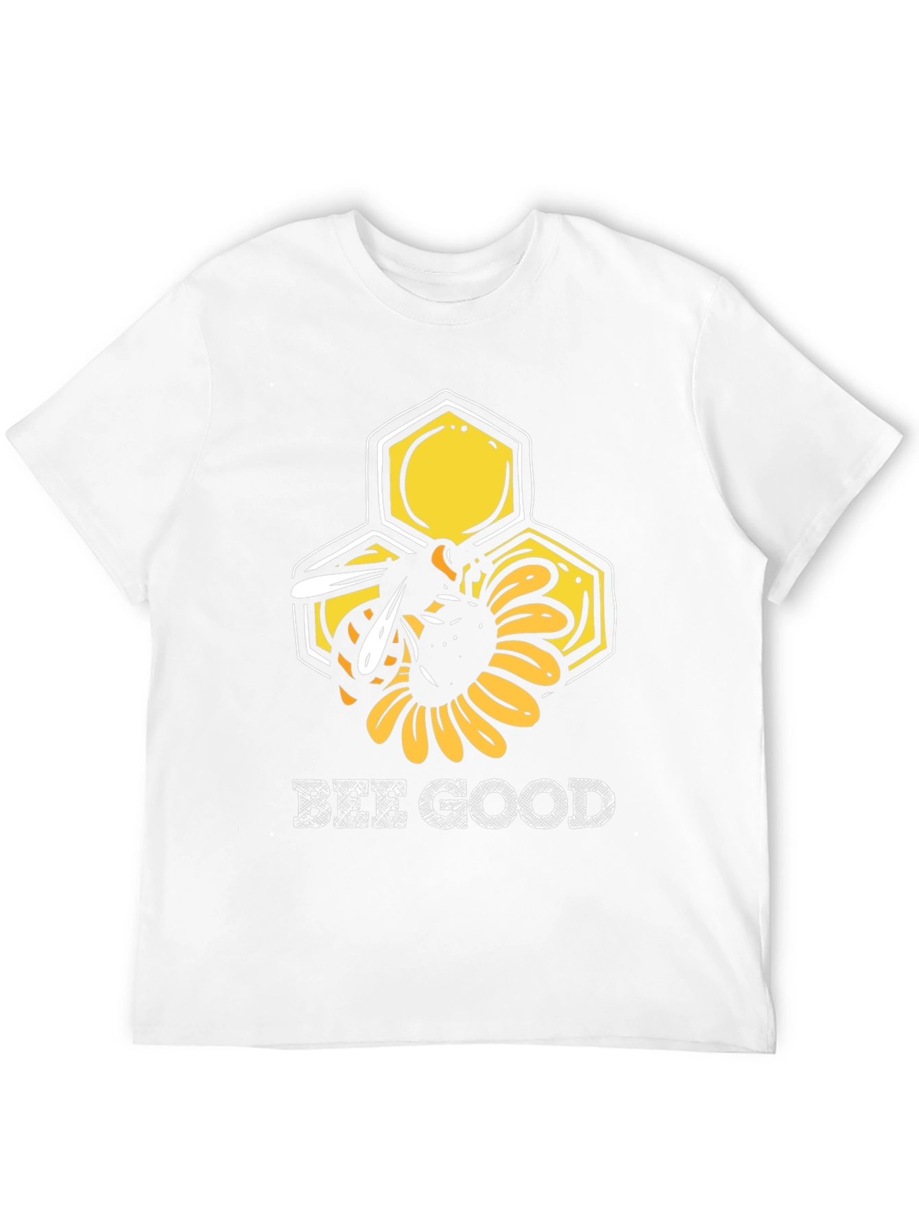 Black Bee Good Graphic T-Shirt - Honeycomb & Sunflower Design view 12
