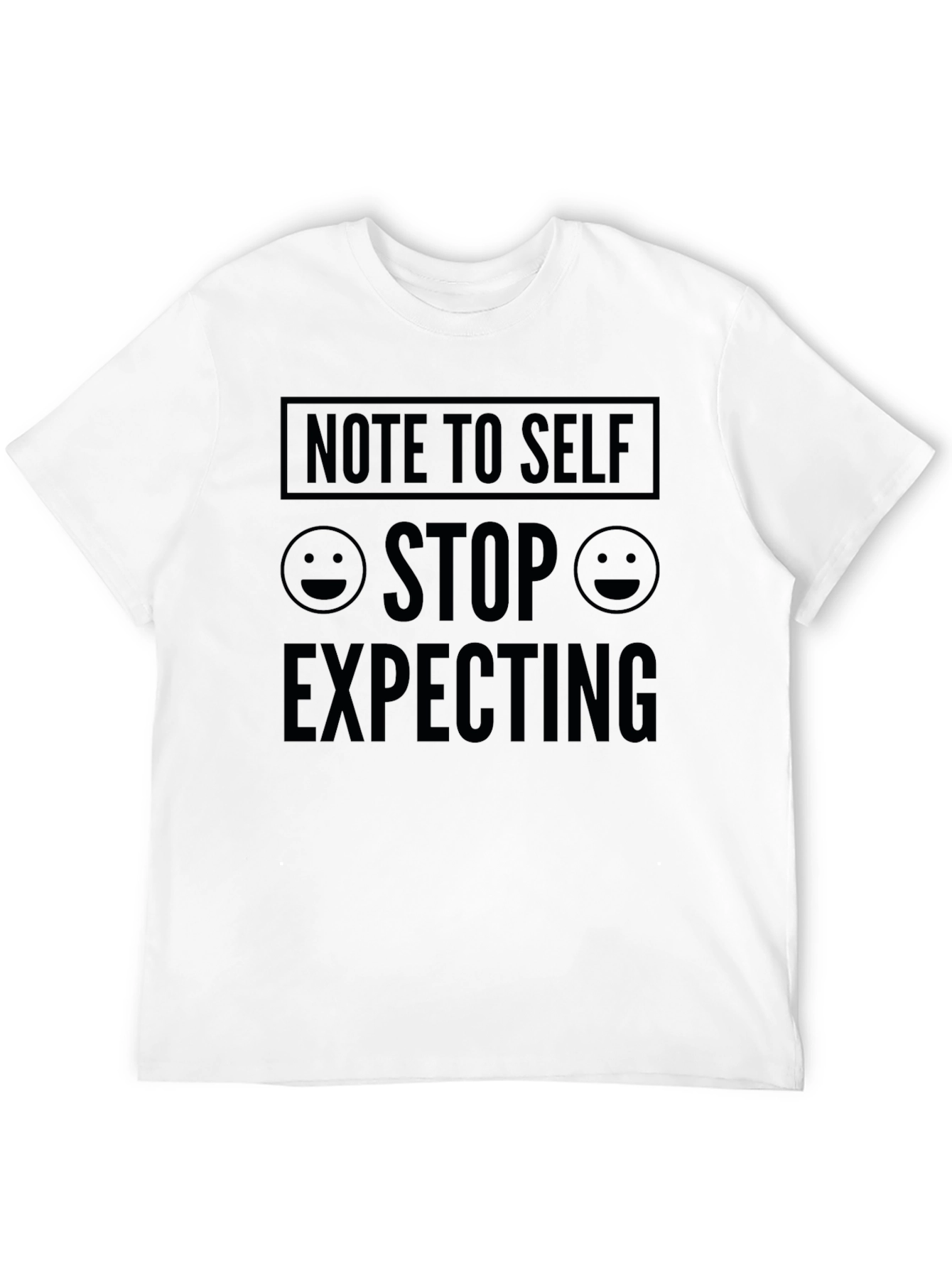 Black Note to Self Funny Graphic Tee - Expectation Humor view 12