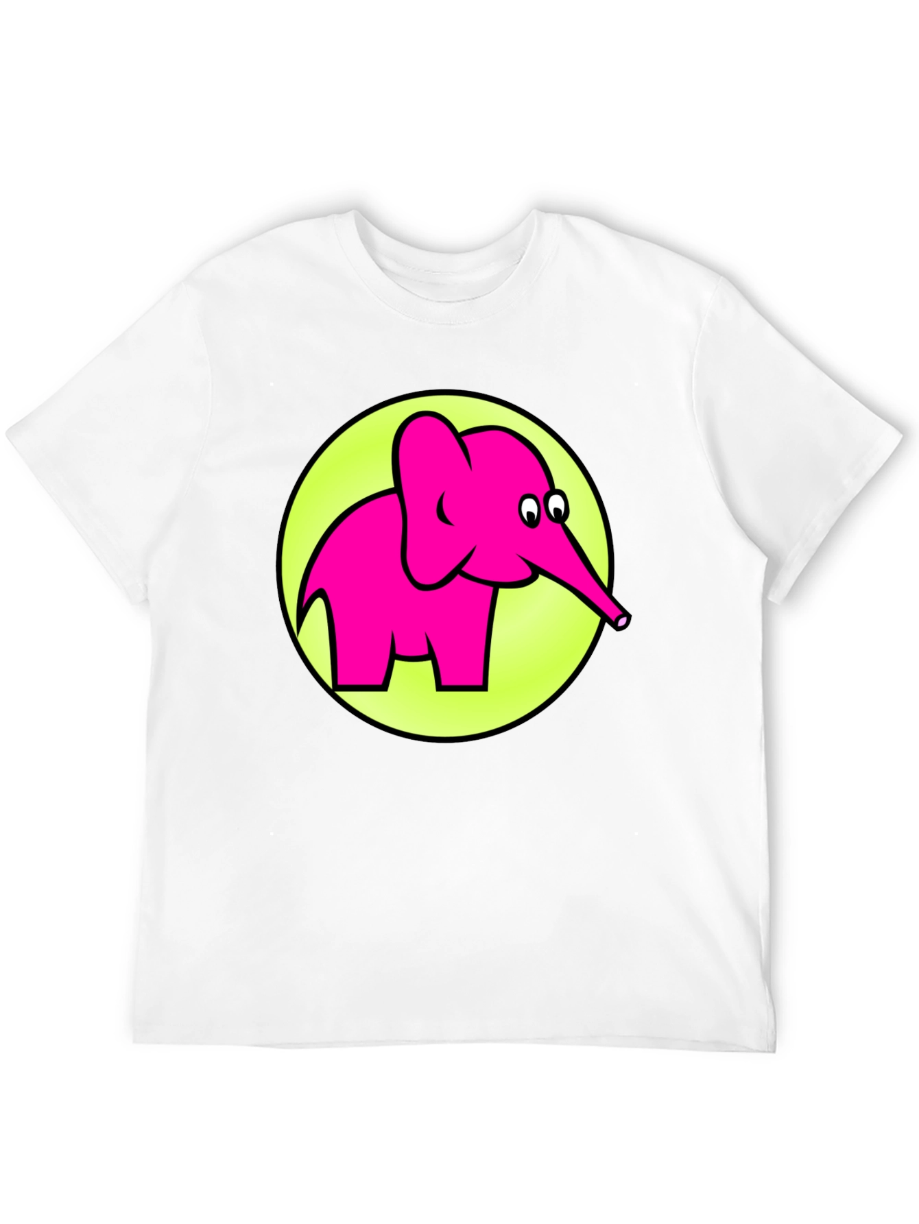 Black Pink Elephant Graphic T-Shirt - Men's Casual Tee view 12