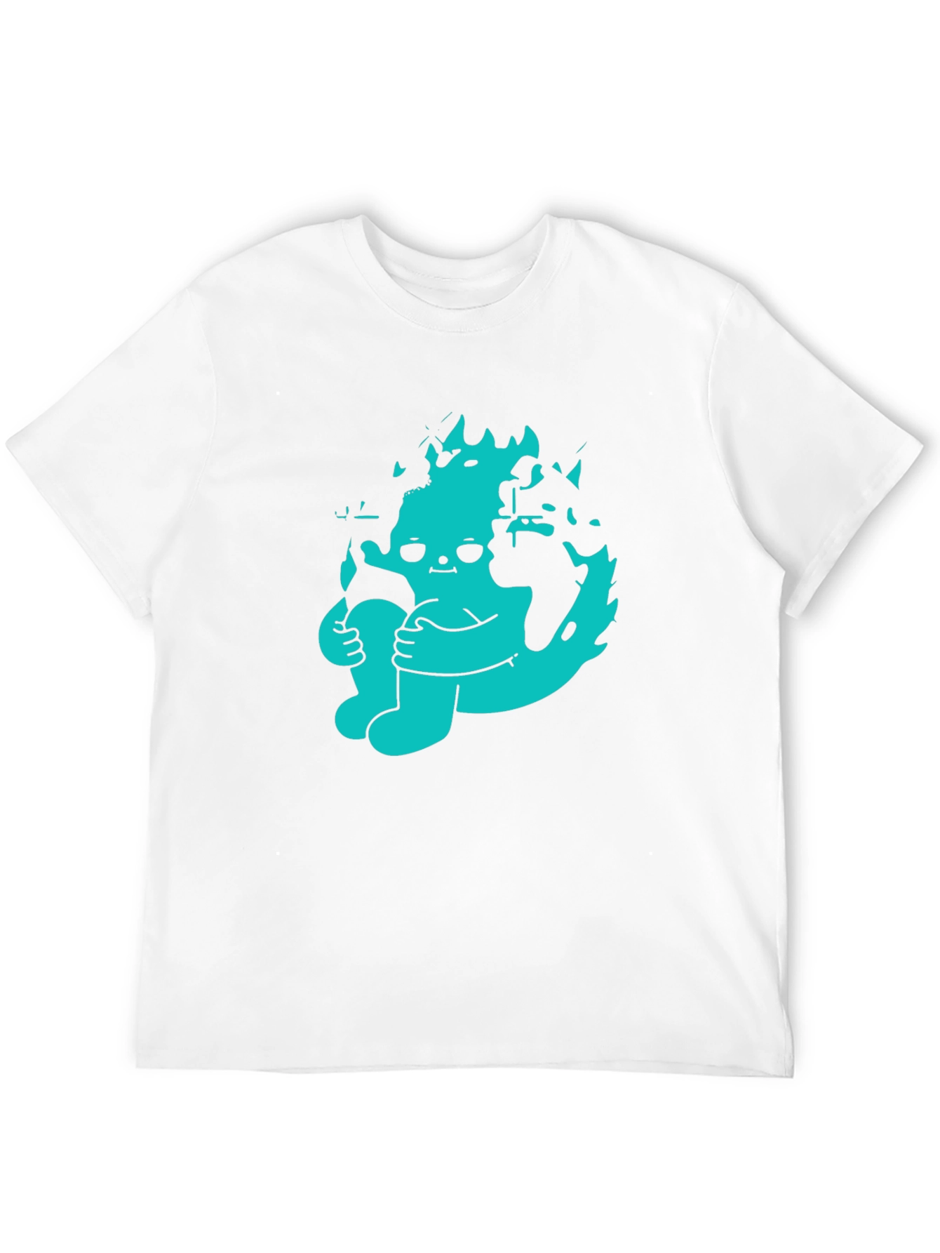 Black Graphic Print Crew Neck Tee - Earth Day Apparel view 12