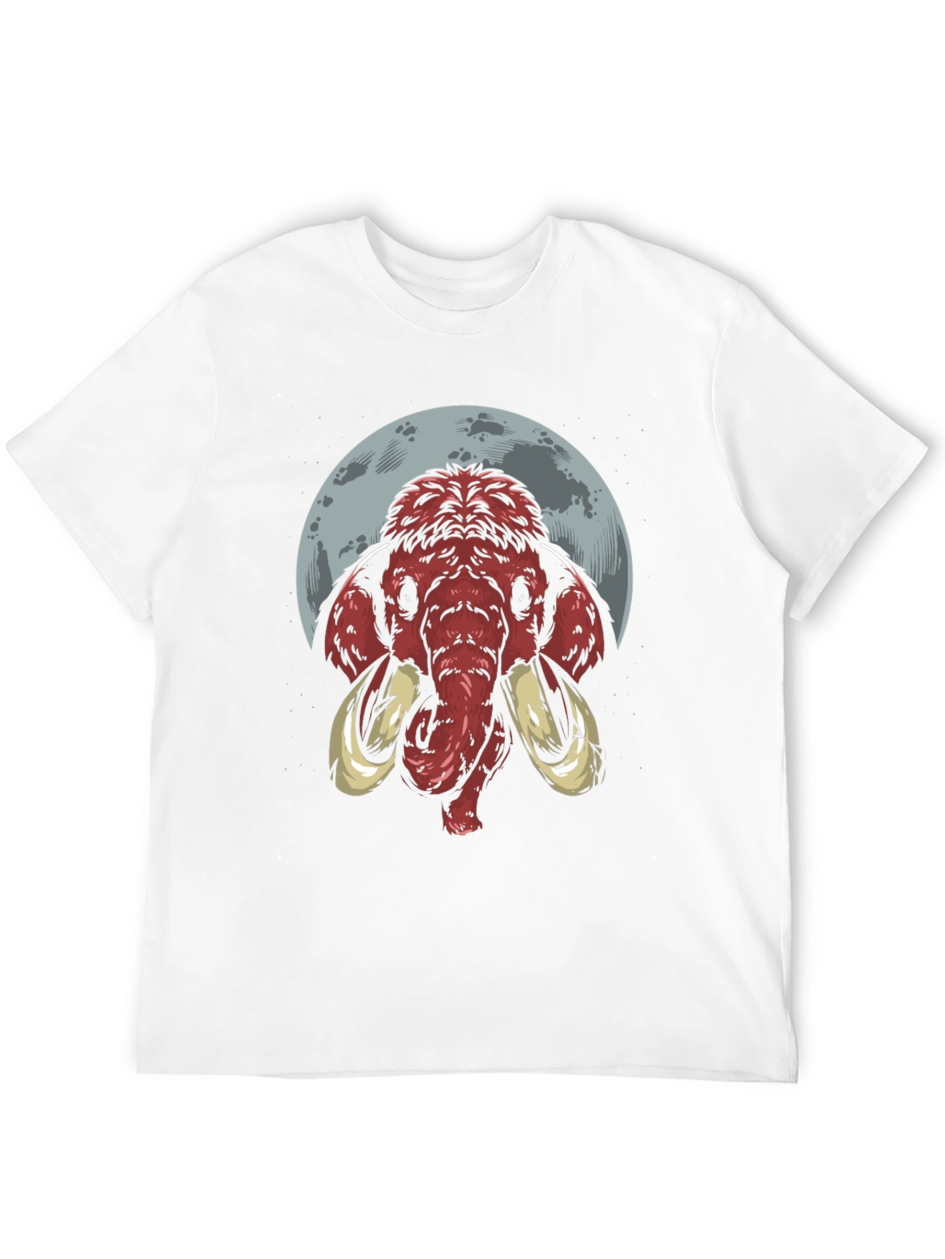 Black Mammoth Moon Graphic Tee - Black Cotton T-Shirt view 12