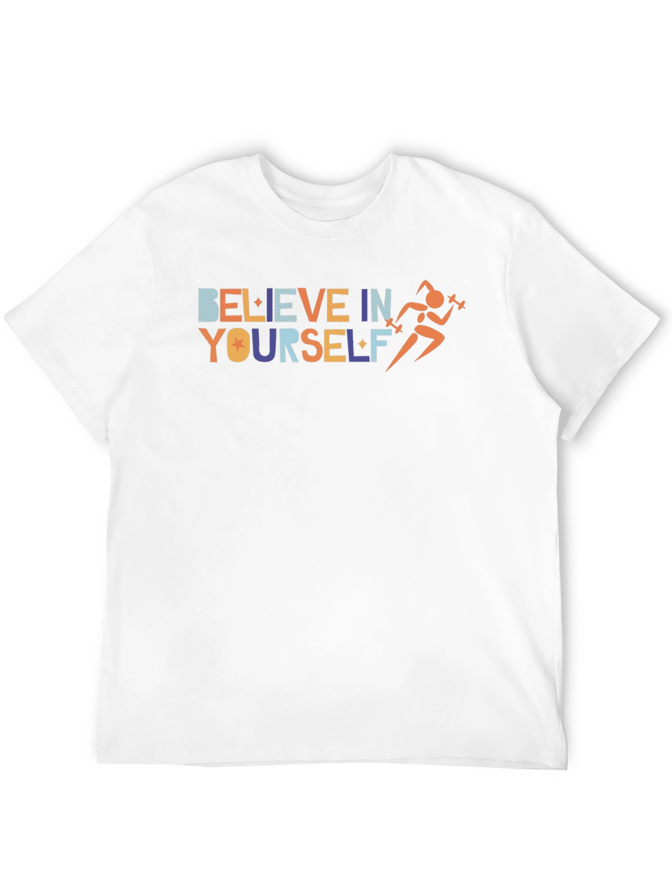 Black Believe In Yourself Workout T-Shirt view 12