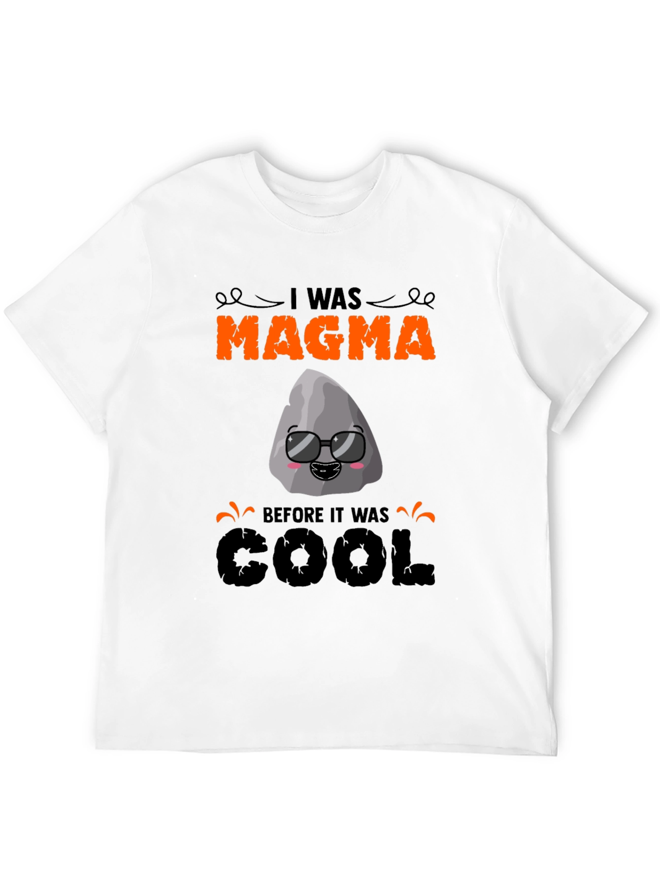 Black Cool Rock Magma Graphic T-Shirt view 12