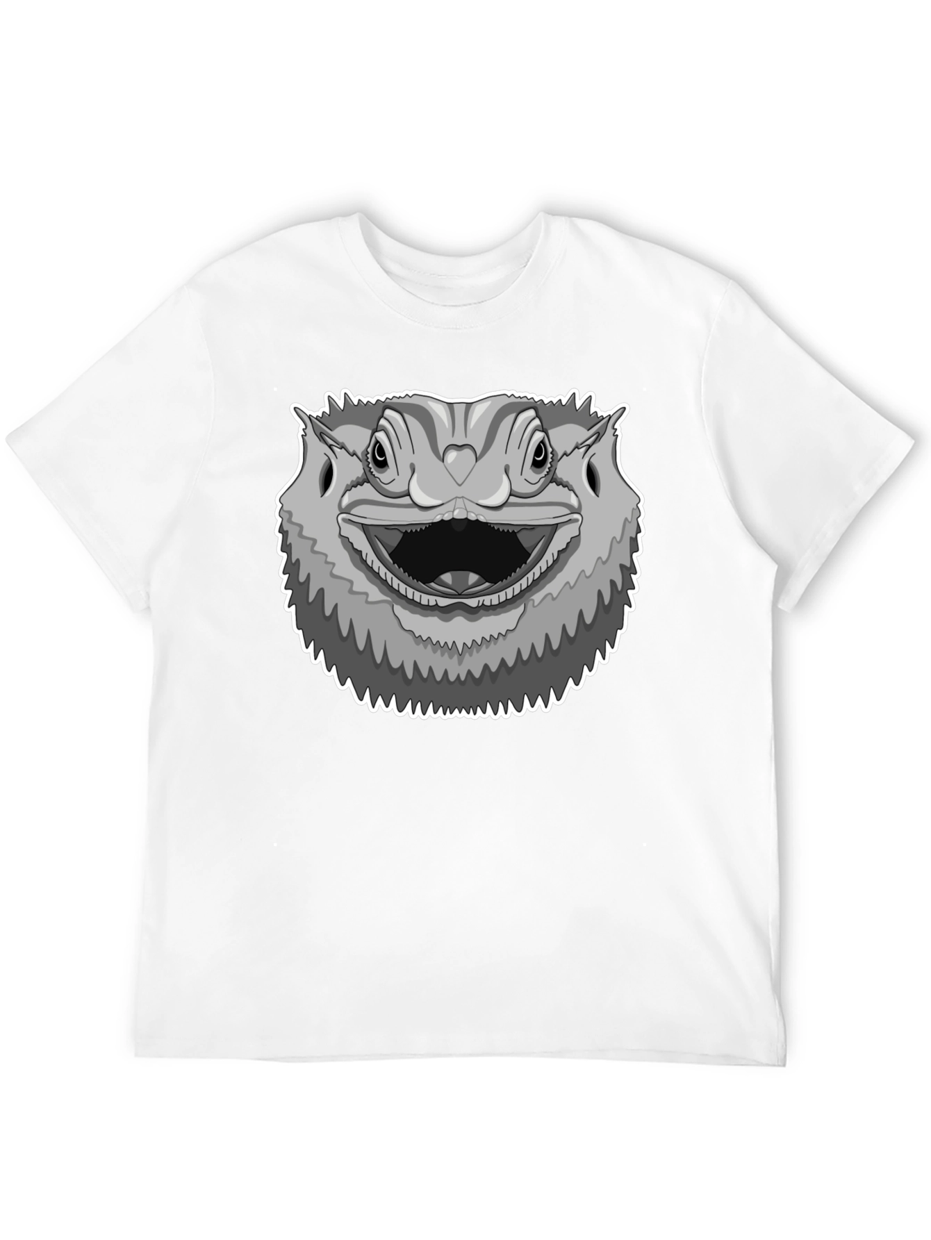 Black Bearded Dragon Graphic Tee - Unisex Black T-Shirt view 12