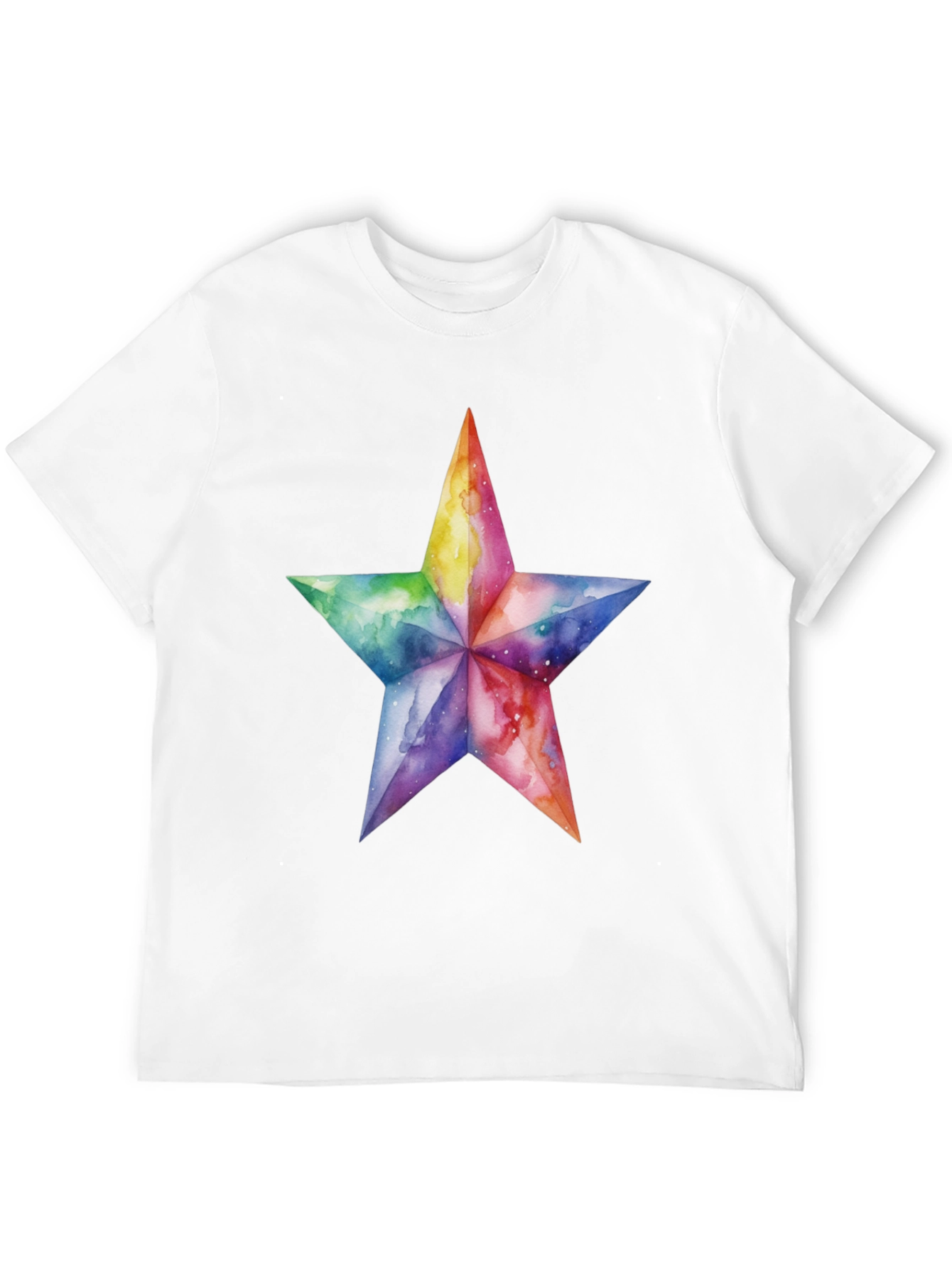 Black Watercolor Star Graphic Tee - Black view 12