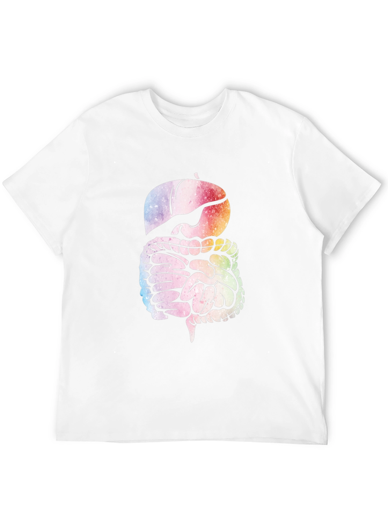 Black Digestive System Graphic Tee - Novelty Anatomy Shirt view 12