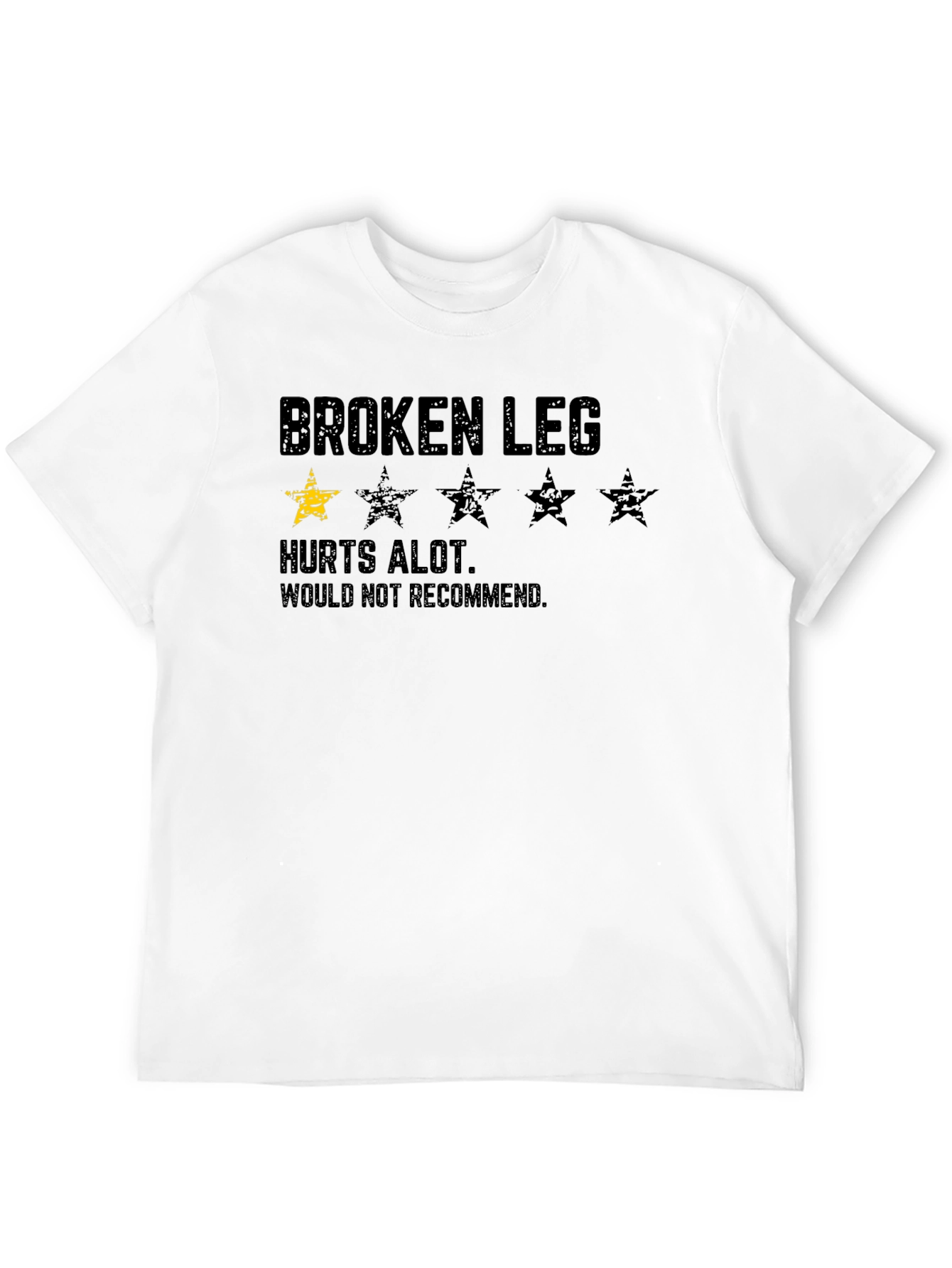 Black Broken Leg T-Shirt - Hurts Alot view 12