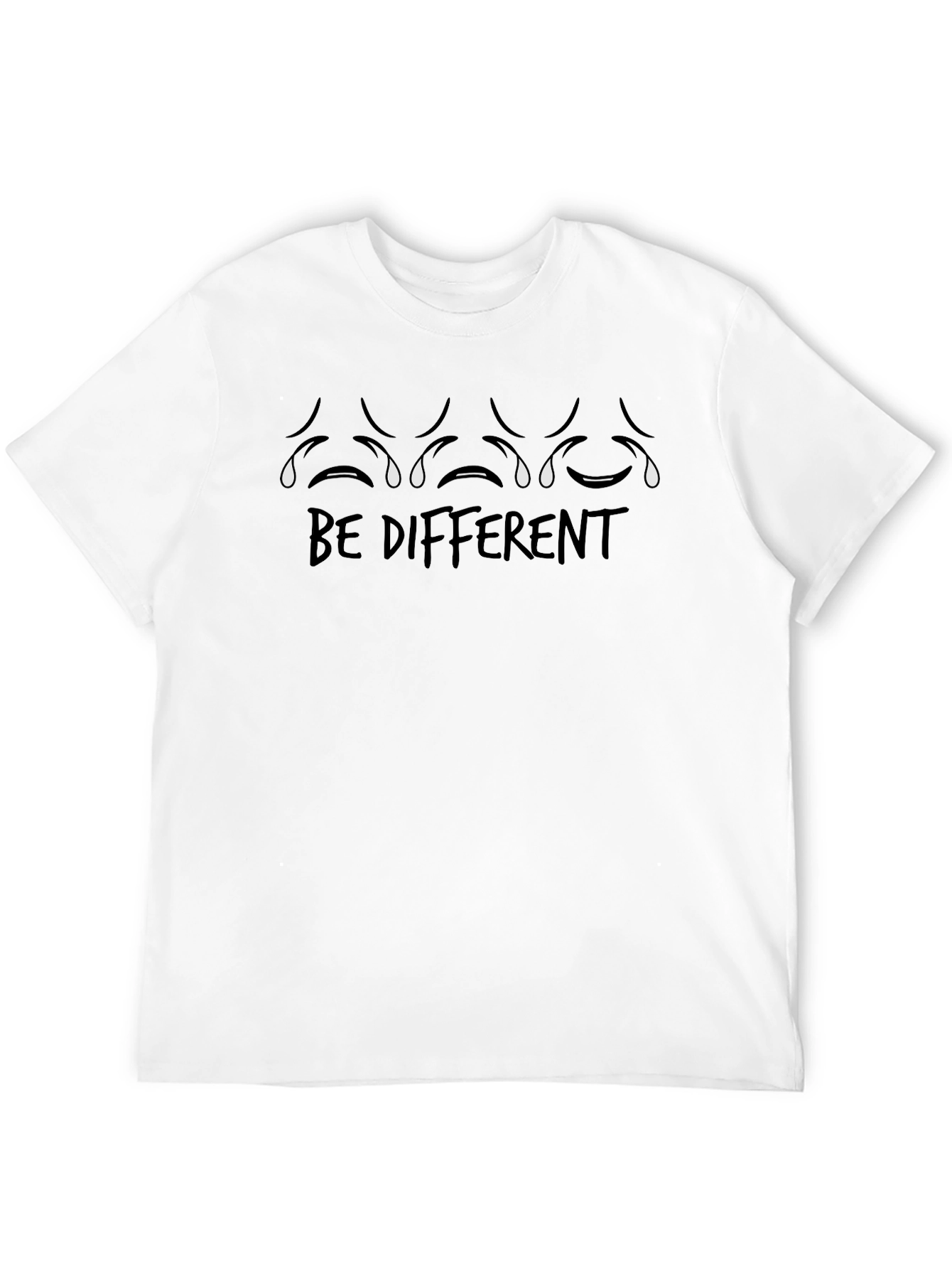 Black Be Different Graphic Black T-Shirt view 12