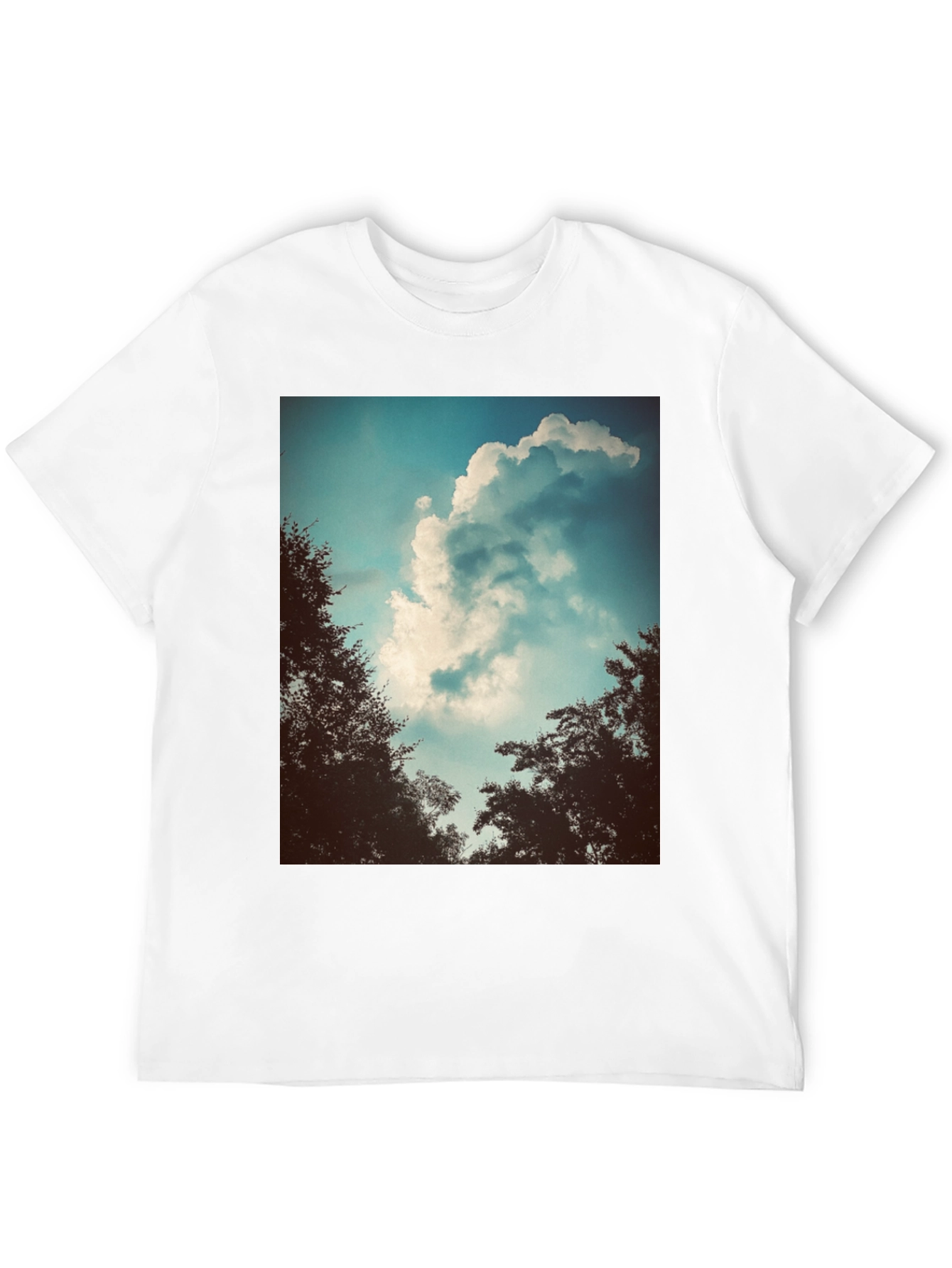 Black Cloudscape Graphic Tee - Nature Inspired Design view 12