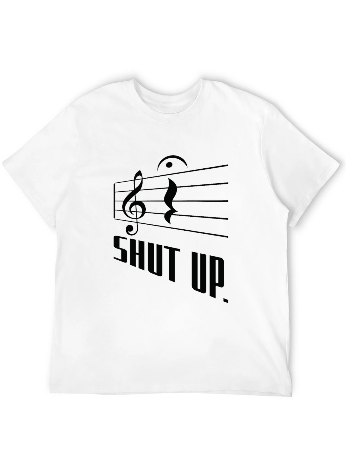 Black Musical "Shut Up." Black Graphic Tee view 12