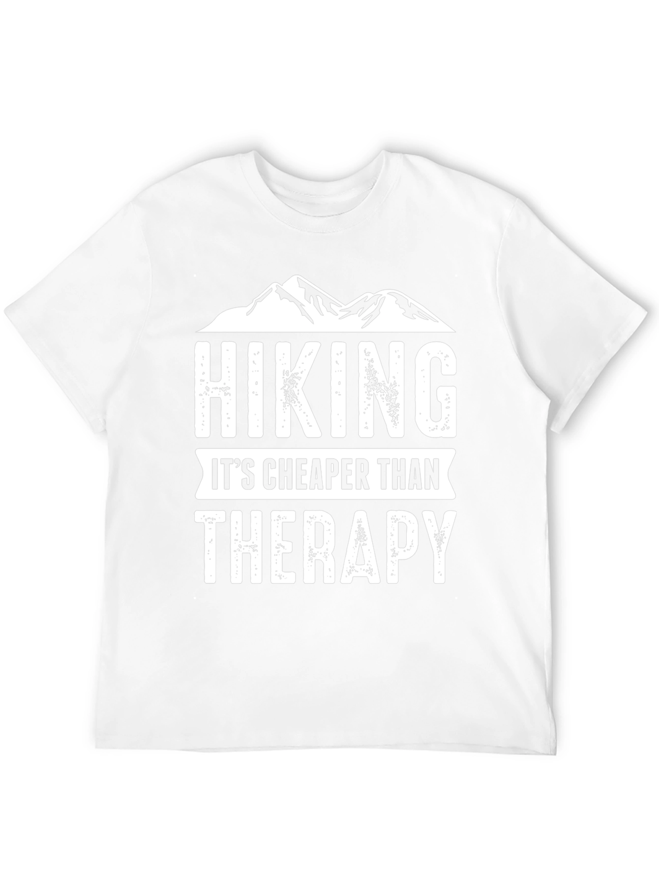 Black Hiking is Cheaper Than Therapy Graphic Tee view 12