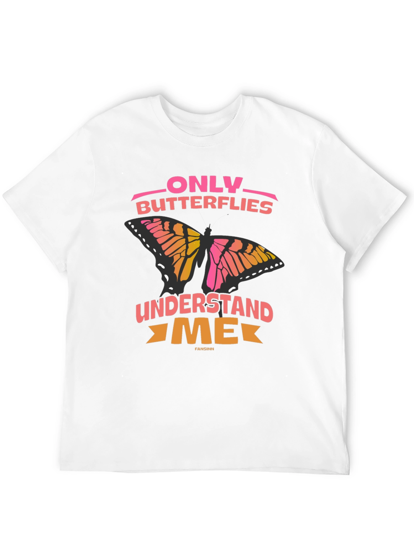 Black Only Butterflies Understand Me T-Shirt view 12