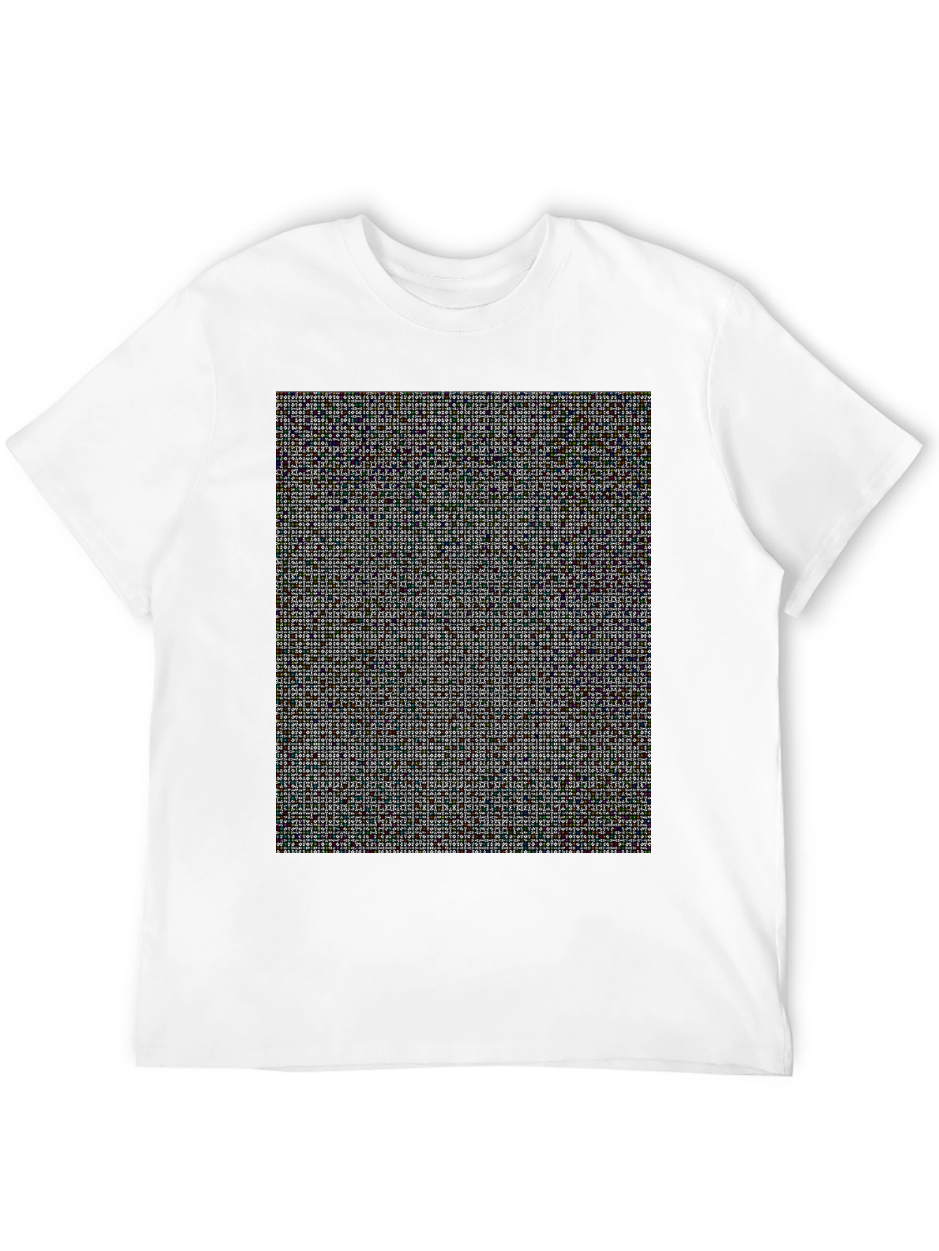 Black Pixel Pattern T-Shirt view 12