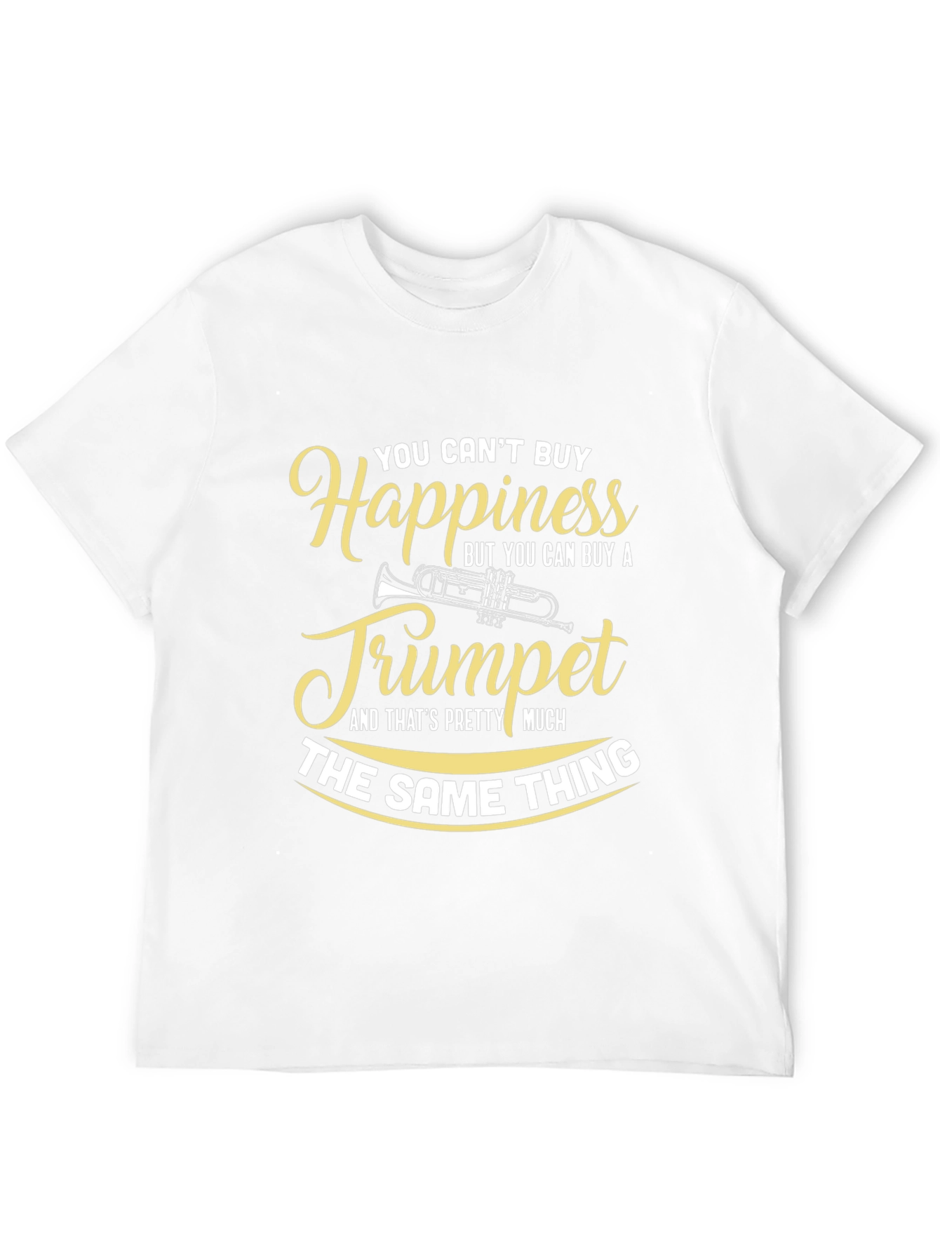 Black Happiness Trumpet Musician T-Shirt view 12