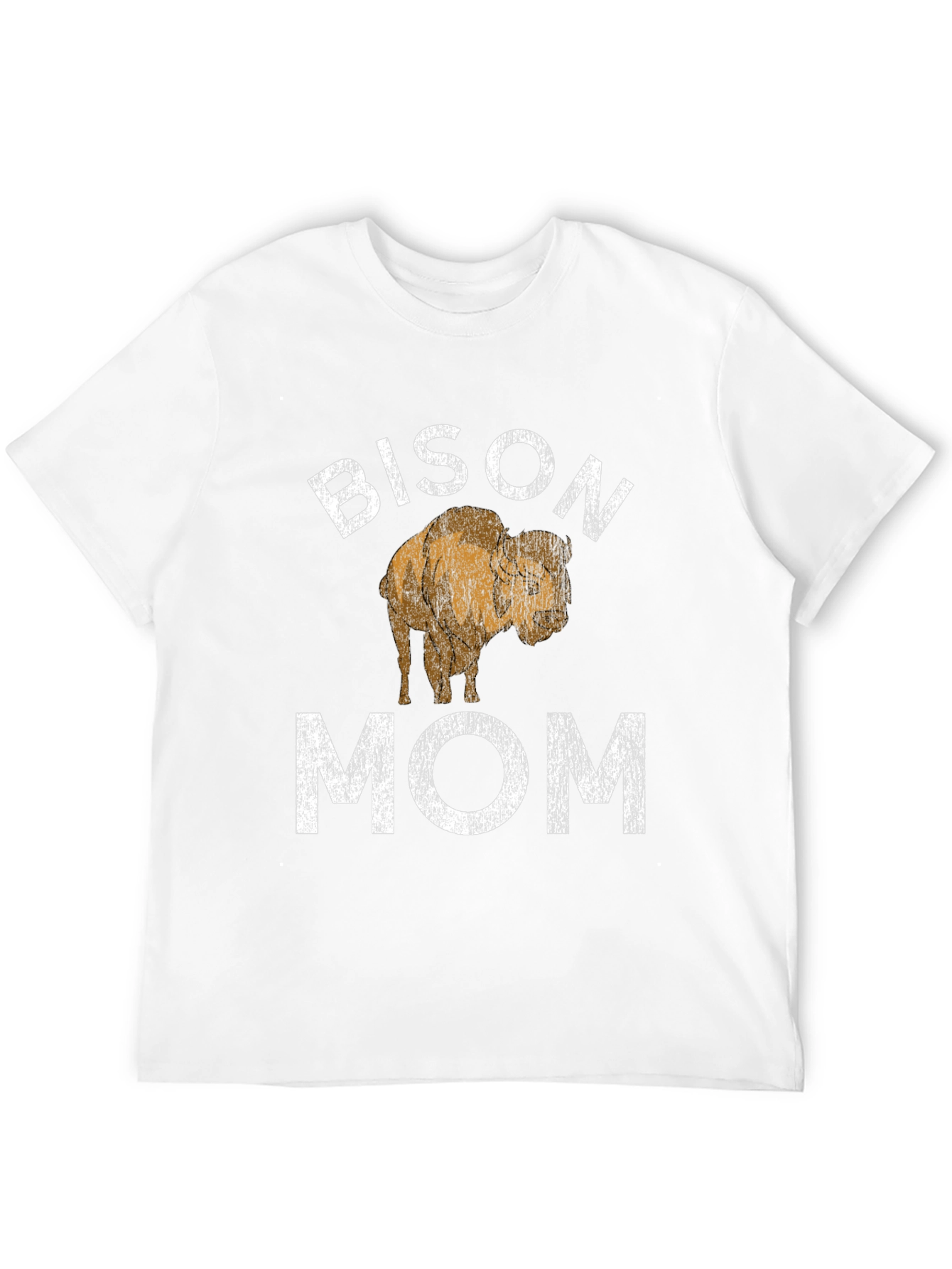 Black Bison Mom Graphic Tee - Black Cotton T-Shirt view 12