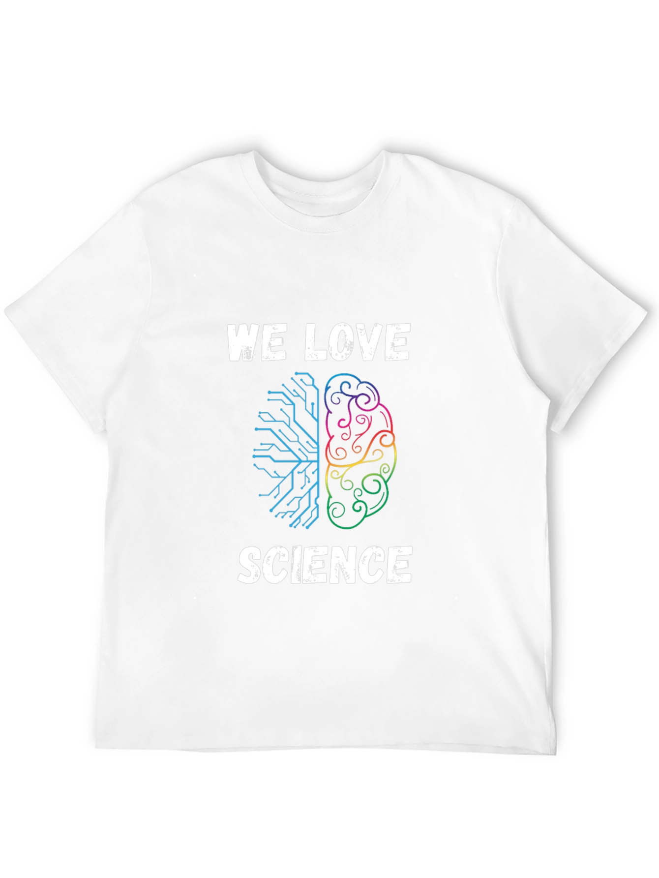 Black We Love Science Brain T-Shirt view 12