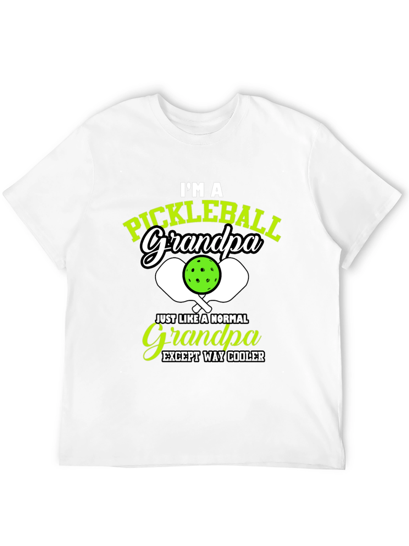 Pickleball Grandpa T-Shirt - Cool Grandfather Gift - 12