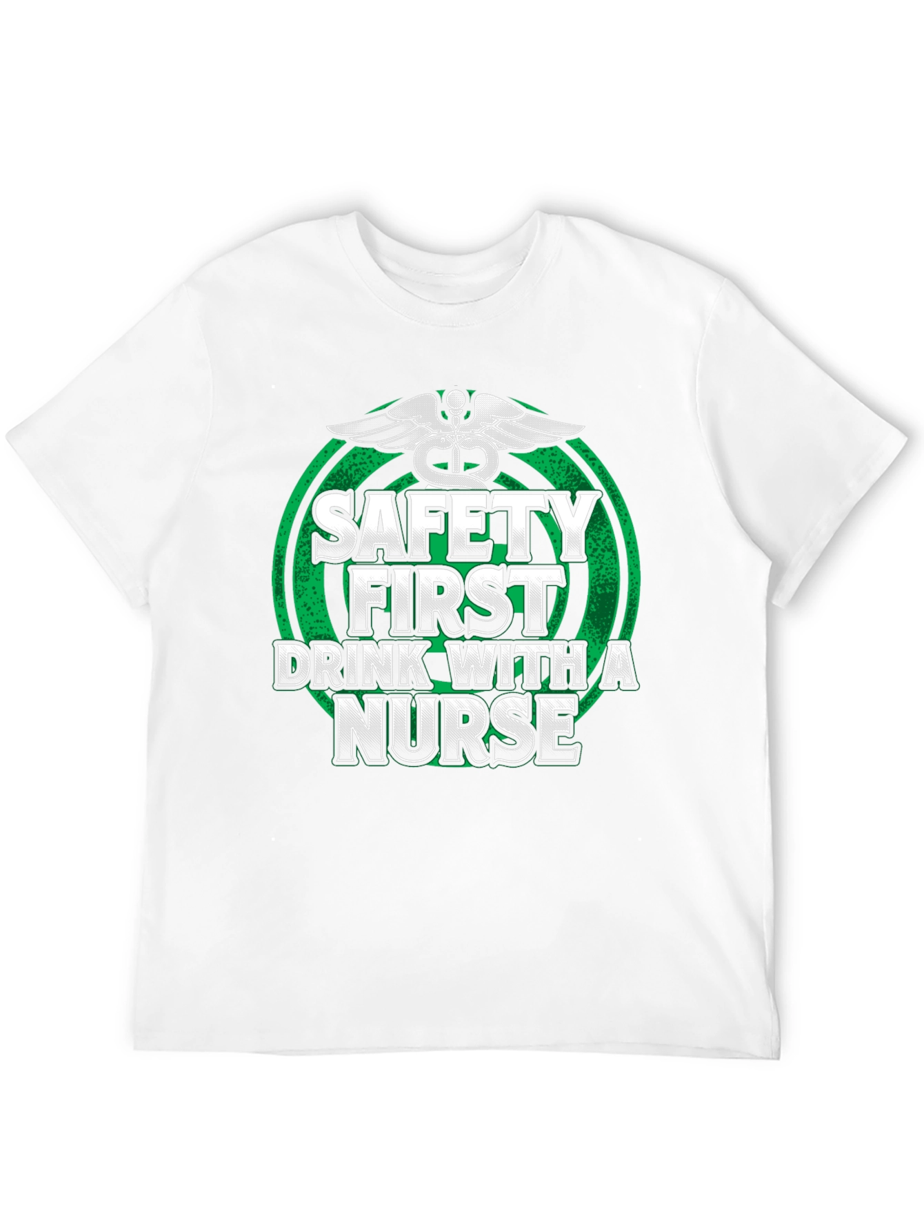 Black Safety First Drink With a Nurse T-Shirt view 12