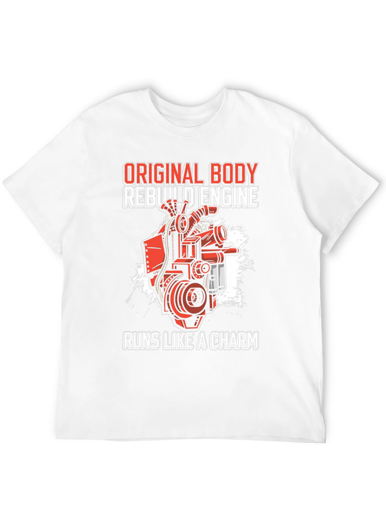 Black Original Body Rebuild Engine T-Shirt - Runs Like a Charm view 12