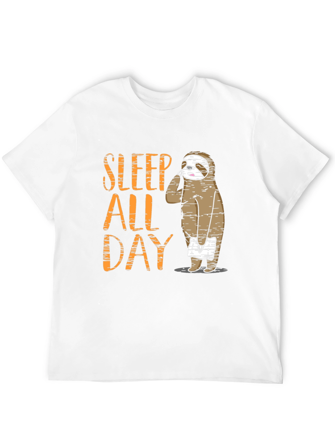 Black Sleep All Day Sloth Graphic T-Shirt view 12