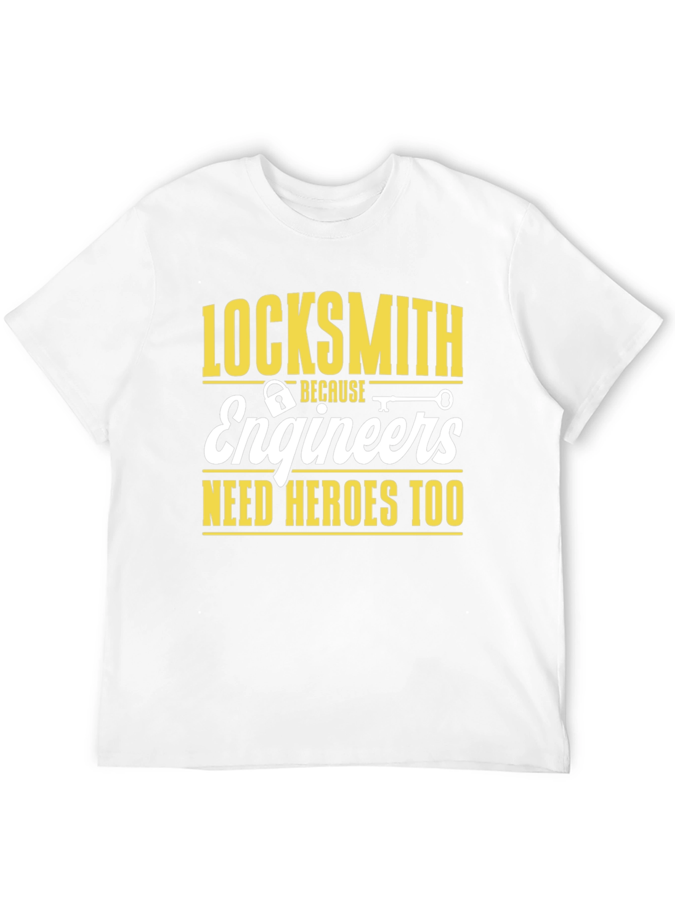 Black Locksmith Engineers T-Shirt - Because Need Heroes Too view 12