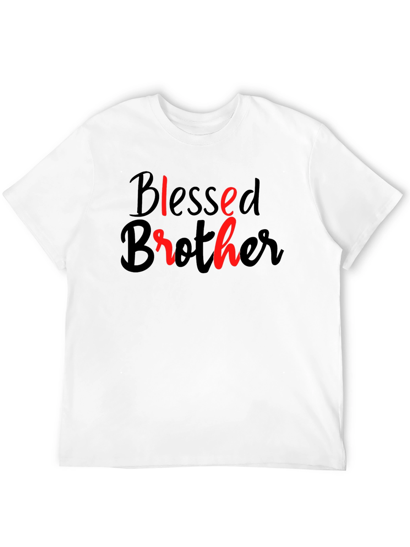 Black Blessed Brother Black Graphic Tee view 12
