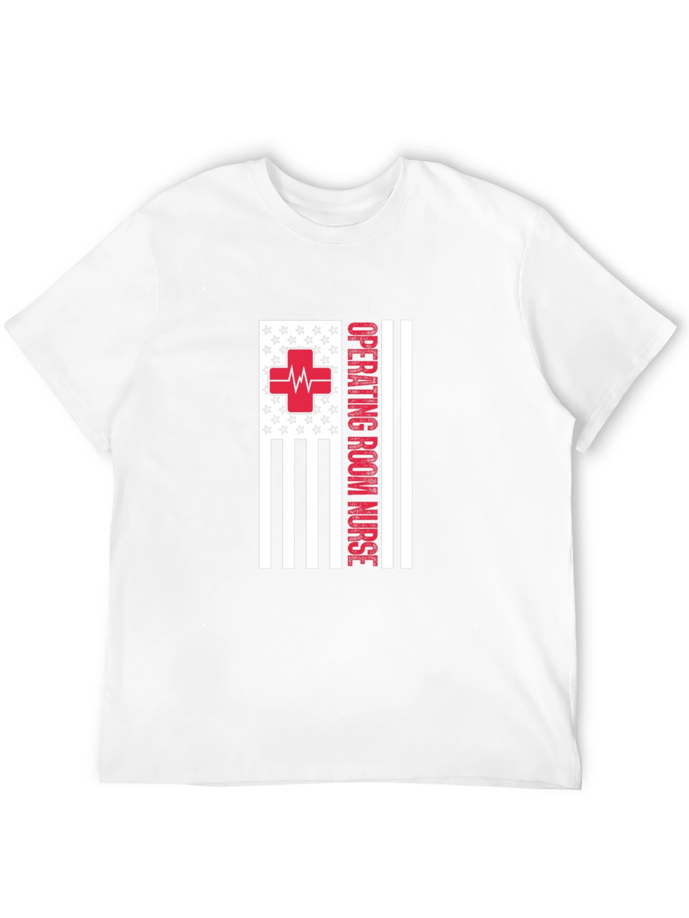 Black Operating Room Nurse American Flag Tee view 12