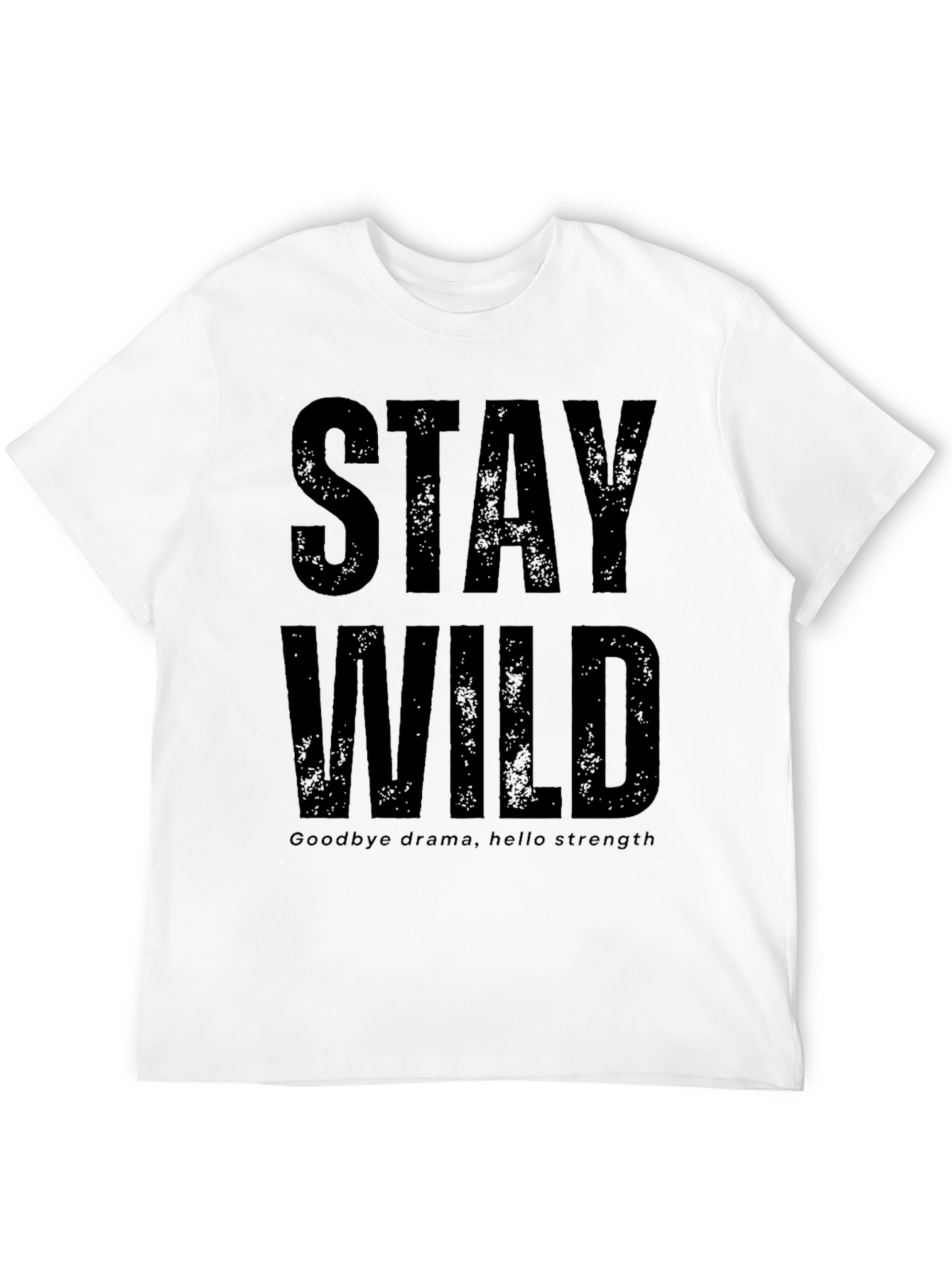 Black Stay Wild Graphic Print T-Shirt view 12