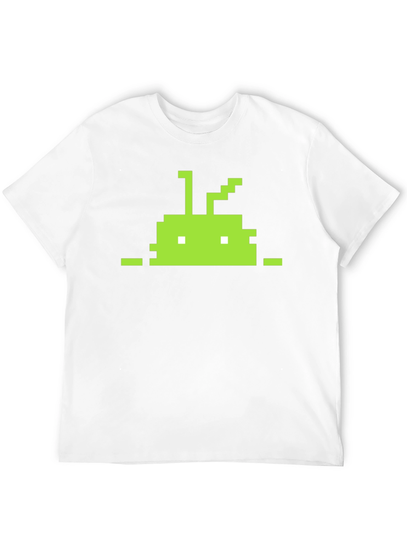 Black Pixelated Android Robot Black T-Shirt view 12