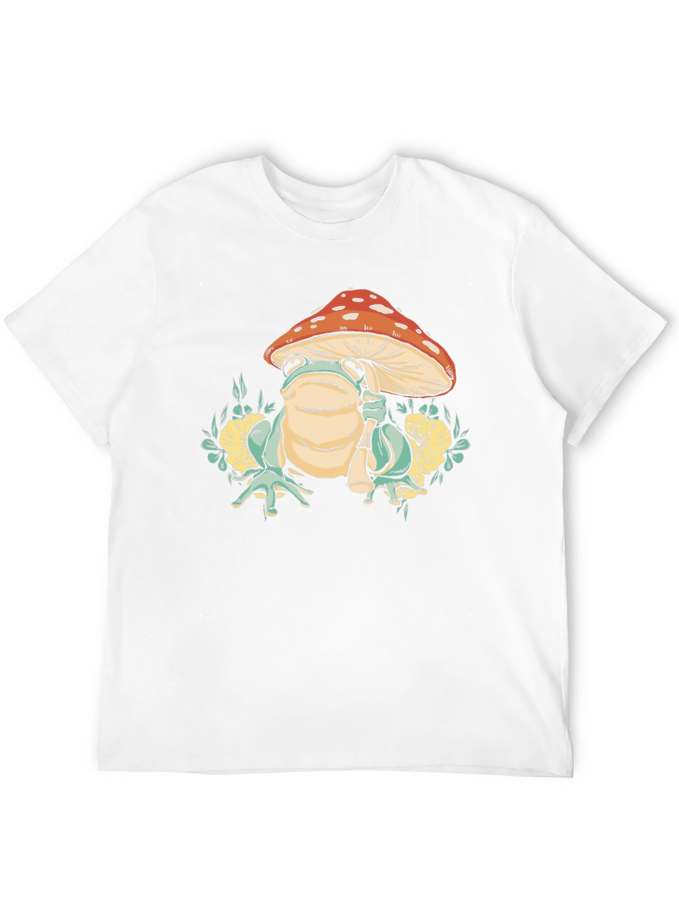 Black Mushroom Frog Graphic Tee view 12