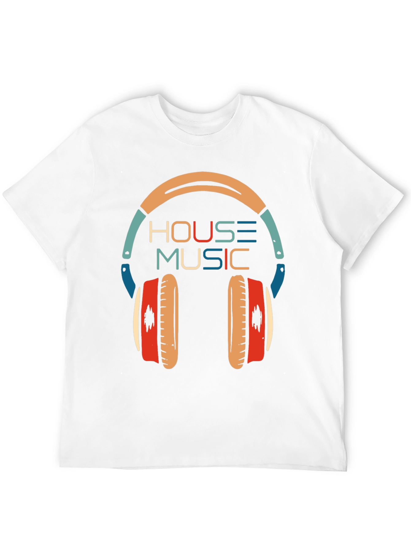 Black House Music Headphone Graphic T-Shirt view 12