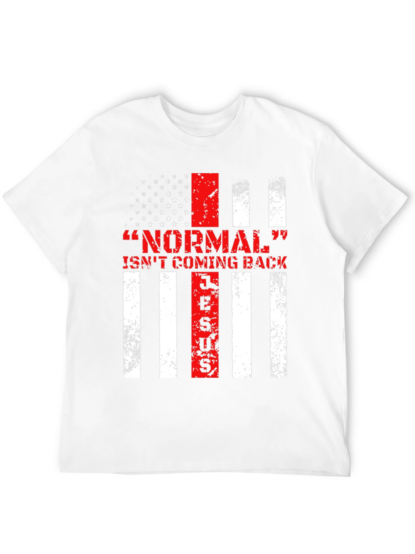 Black Normal Isn't Coming Back Jesus Patriotic T-Shirt view 12