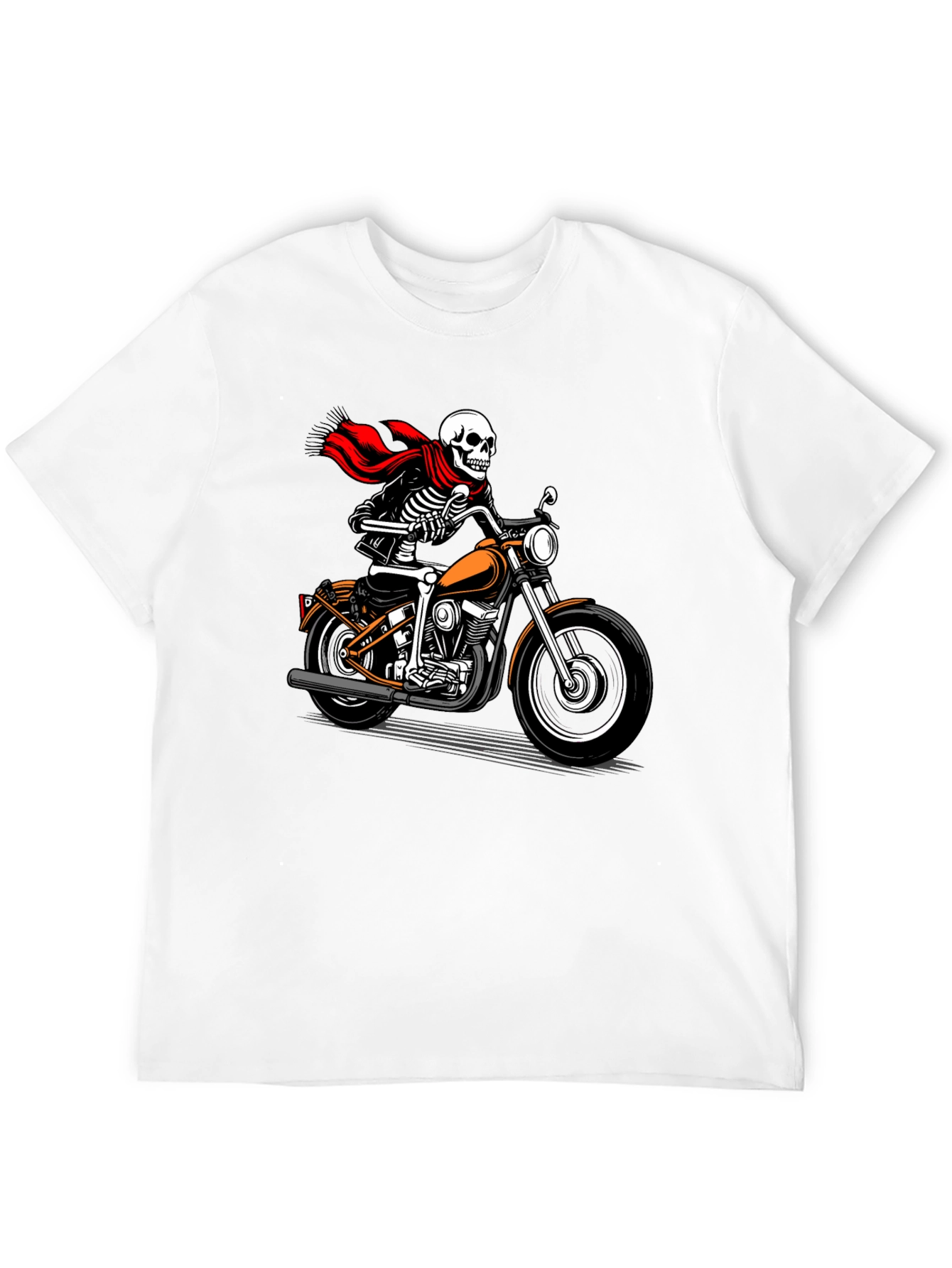 Black Skeleton Biker Graphic Tee - Ride or Die! view 12