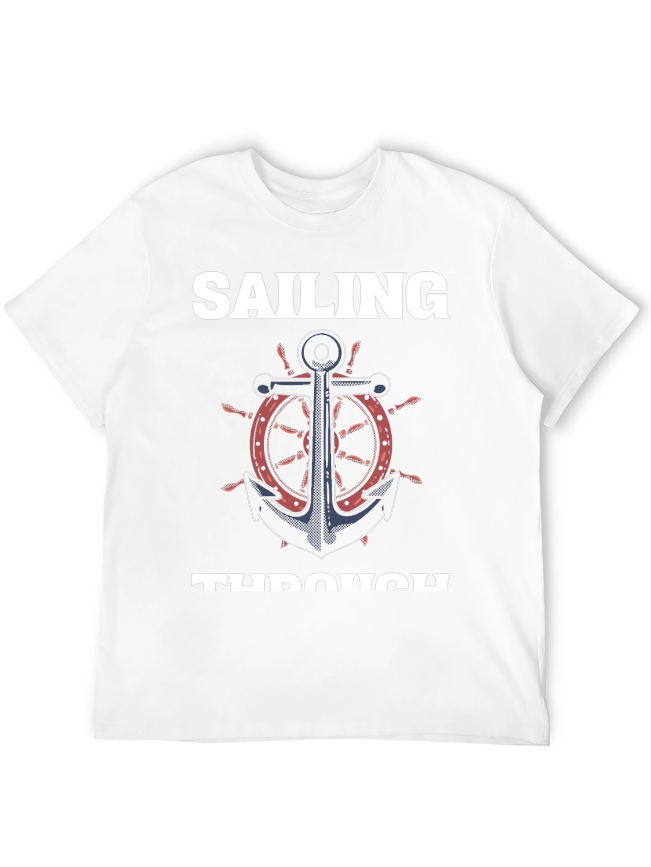 Black Sailing Through Anchor T-Shirt view 12