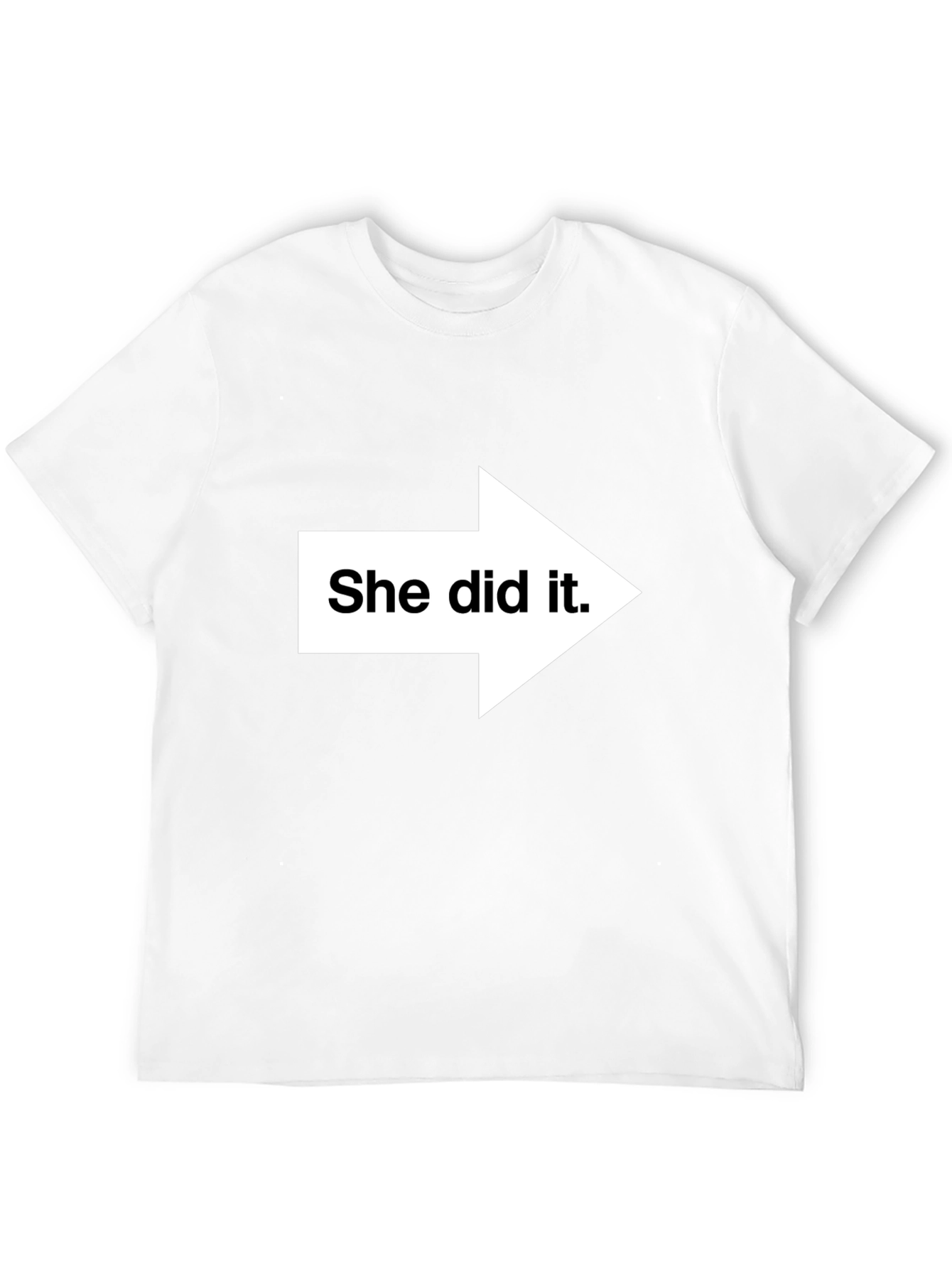 Black Funny 'She Did It' Graphic Tee - Black view 12