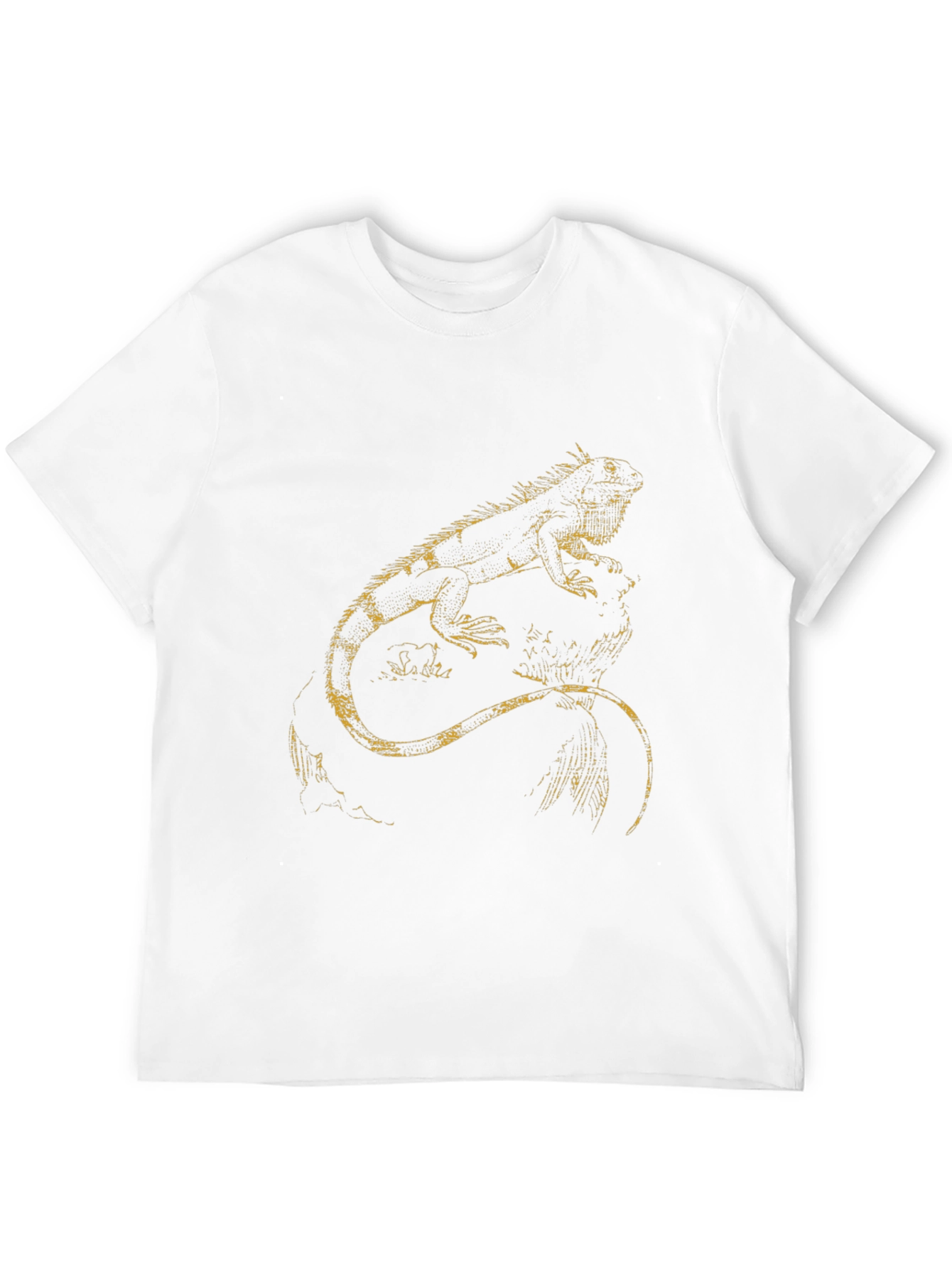 Black Black T-Shirt with Yellow Iguana Design view 12
